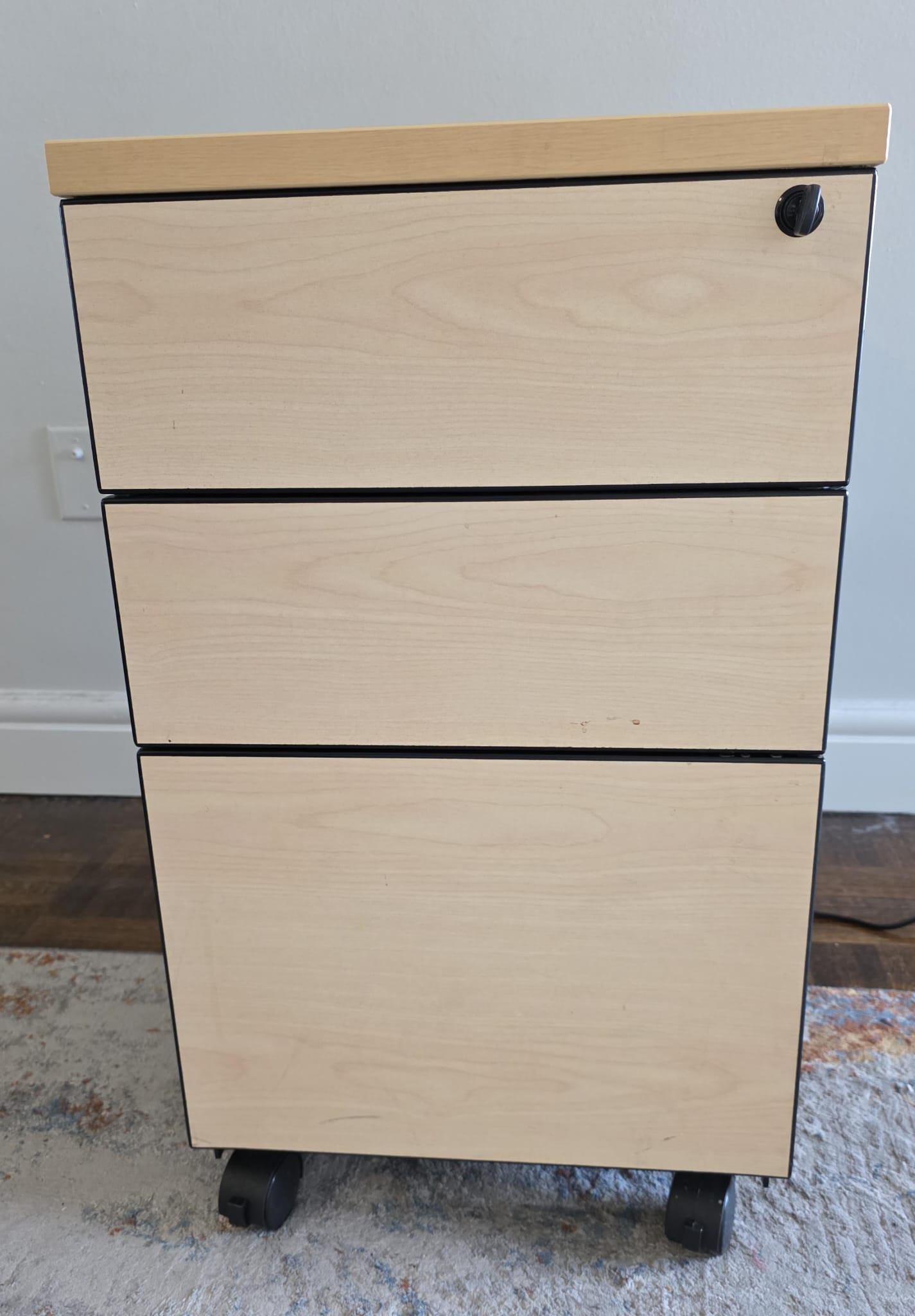 File Cabinet with Wheels and Lock
