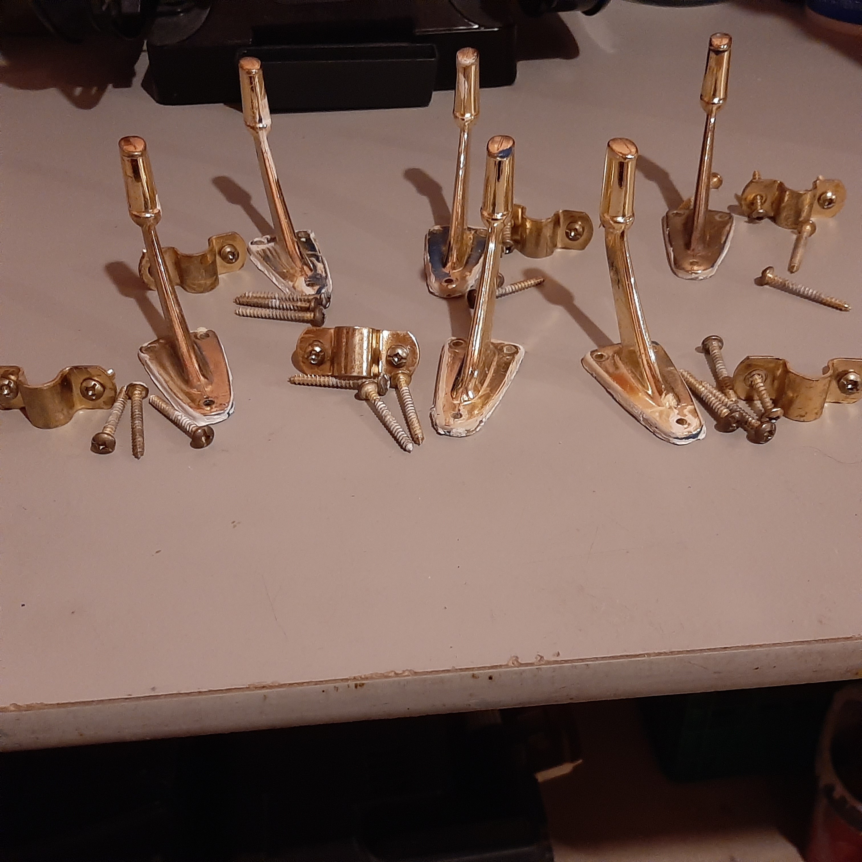 Set of 6 Handrail Stair Brackets with Screws - photo 3