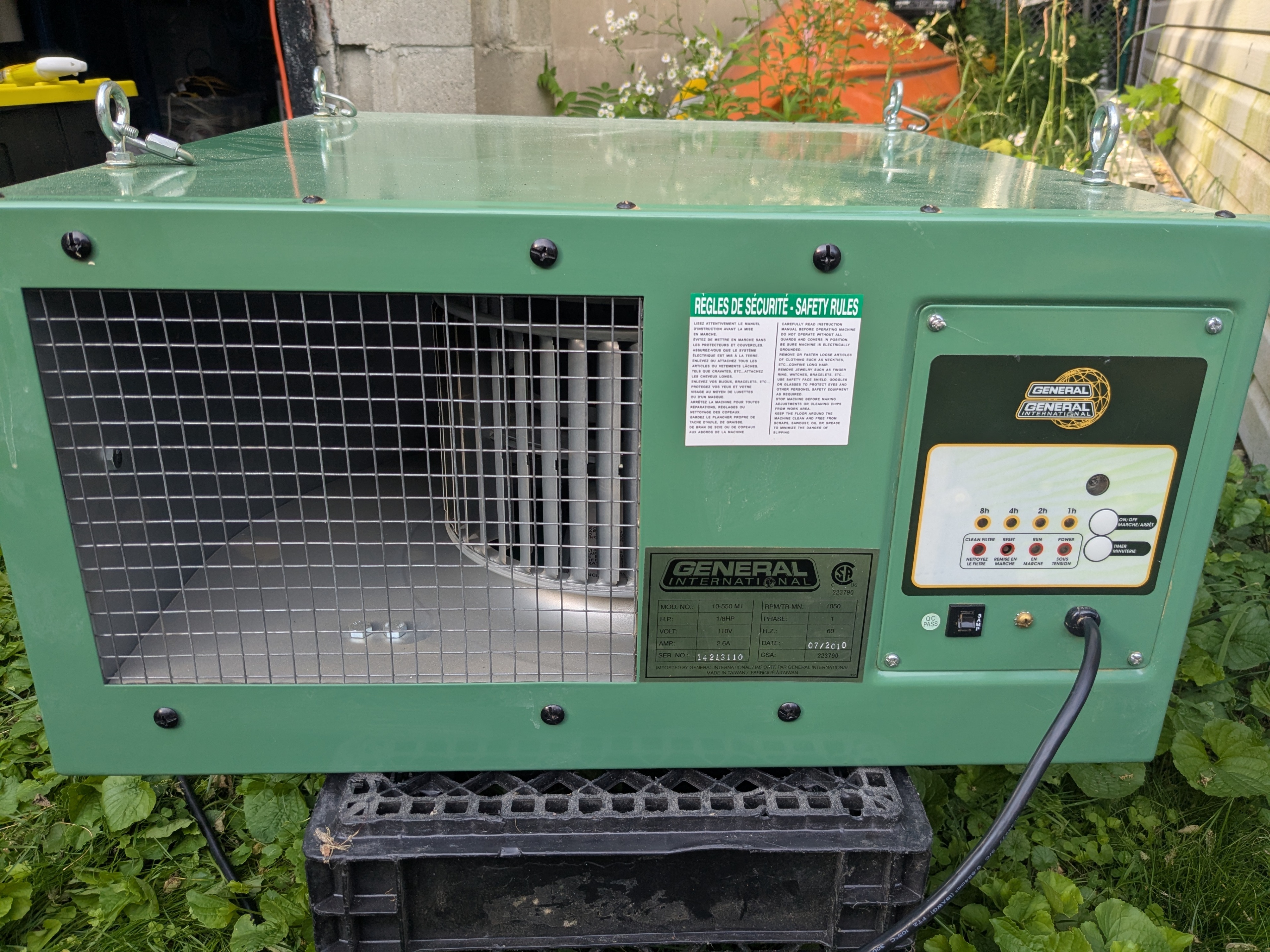 Air Cleaner - General International 800 CFM - photo 2