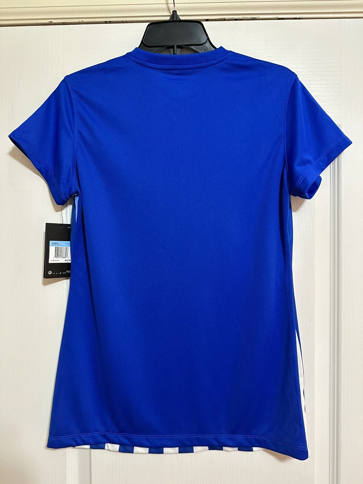 NEW! Nike Womens Soccer Jersey Blue White Stripes Authentic - photo 5