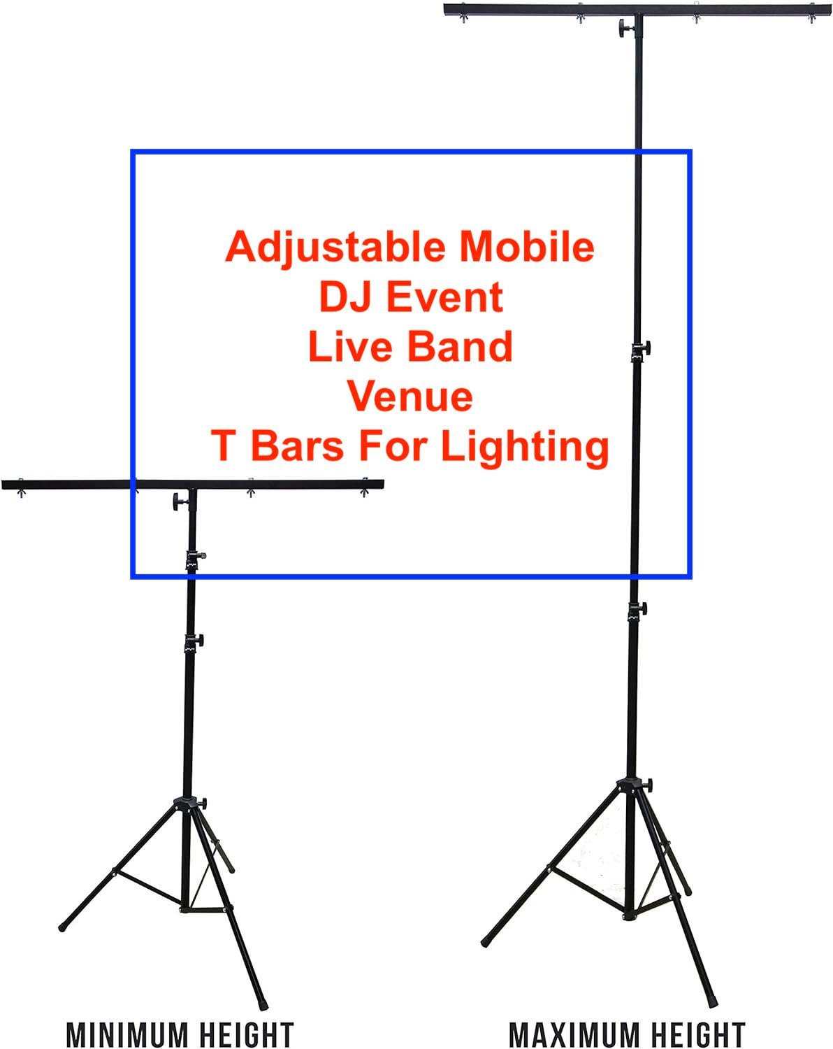New DJ Wedding Karaoke Club Light Stand – Harmony Pro T-Bar