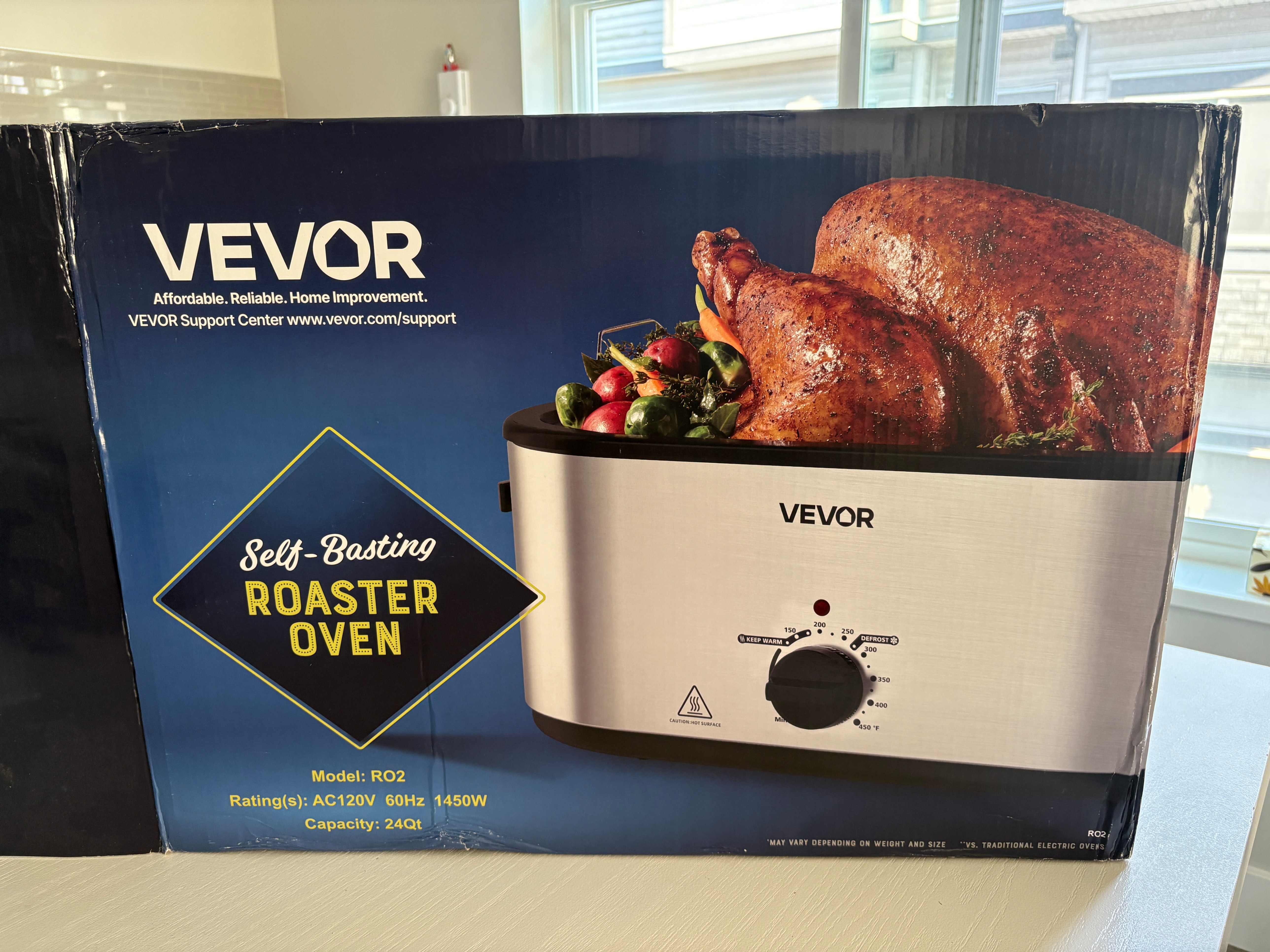 NEW - VEVOR 24Qt Self-Basting Roaster Oven