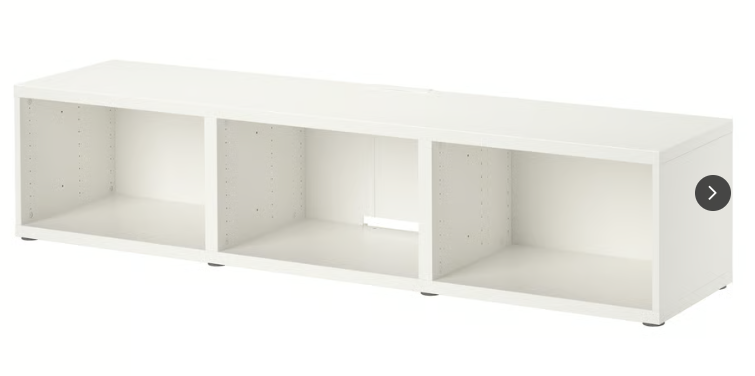 IKEA BESTÅ Storage Frame, 3 Shelves (6 Compartments)