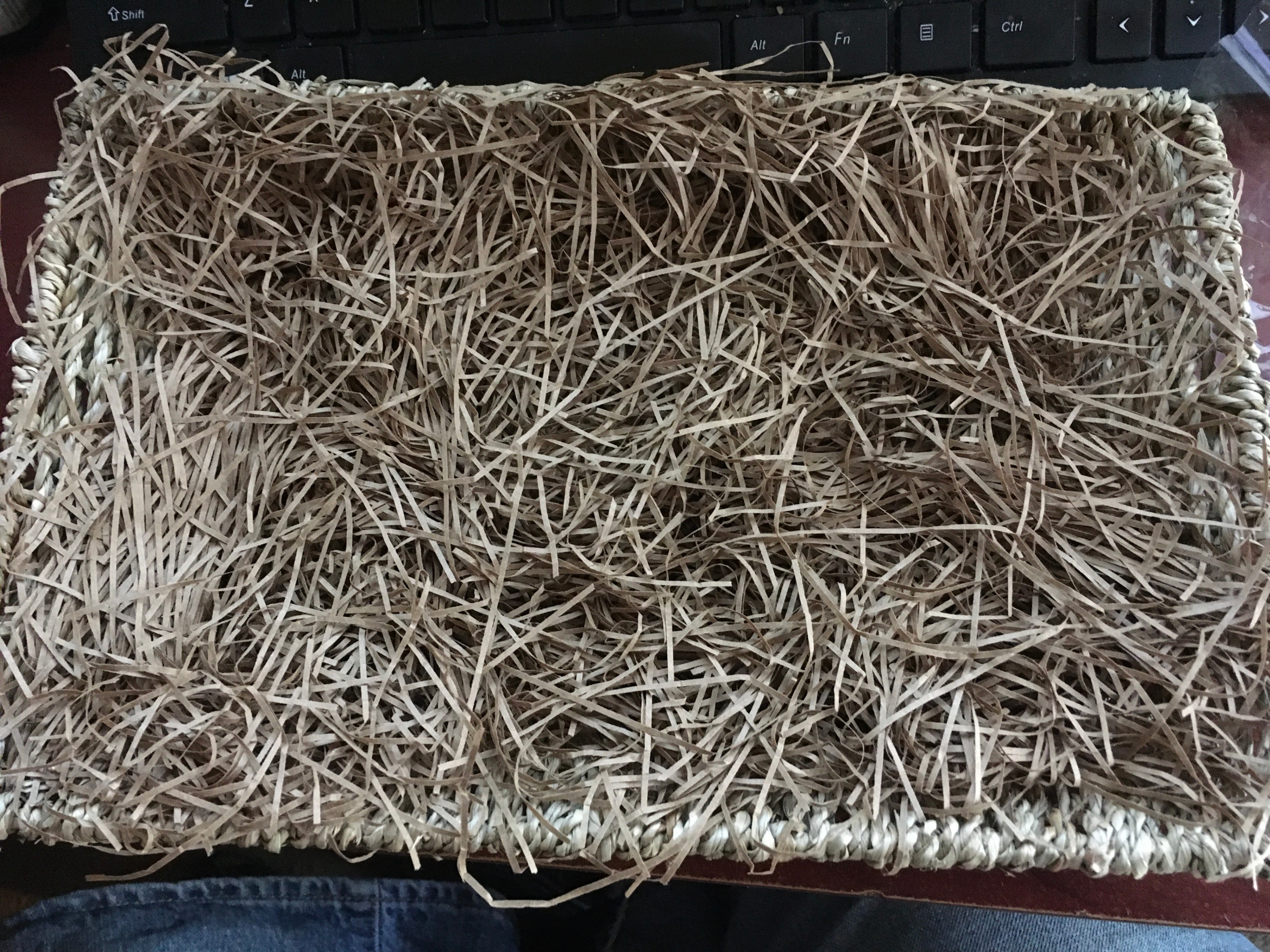 Woven Basket with Shredded Paper Filler
