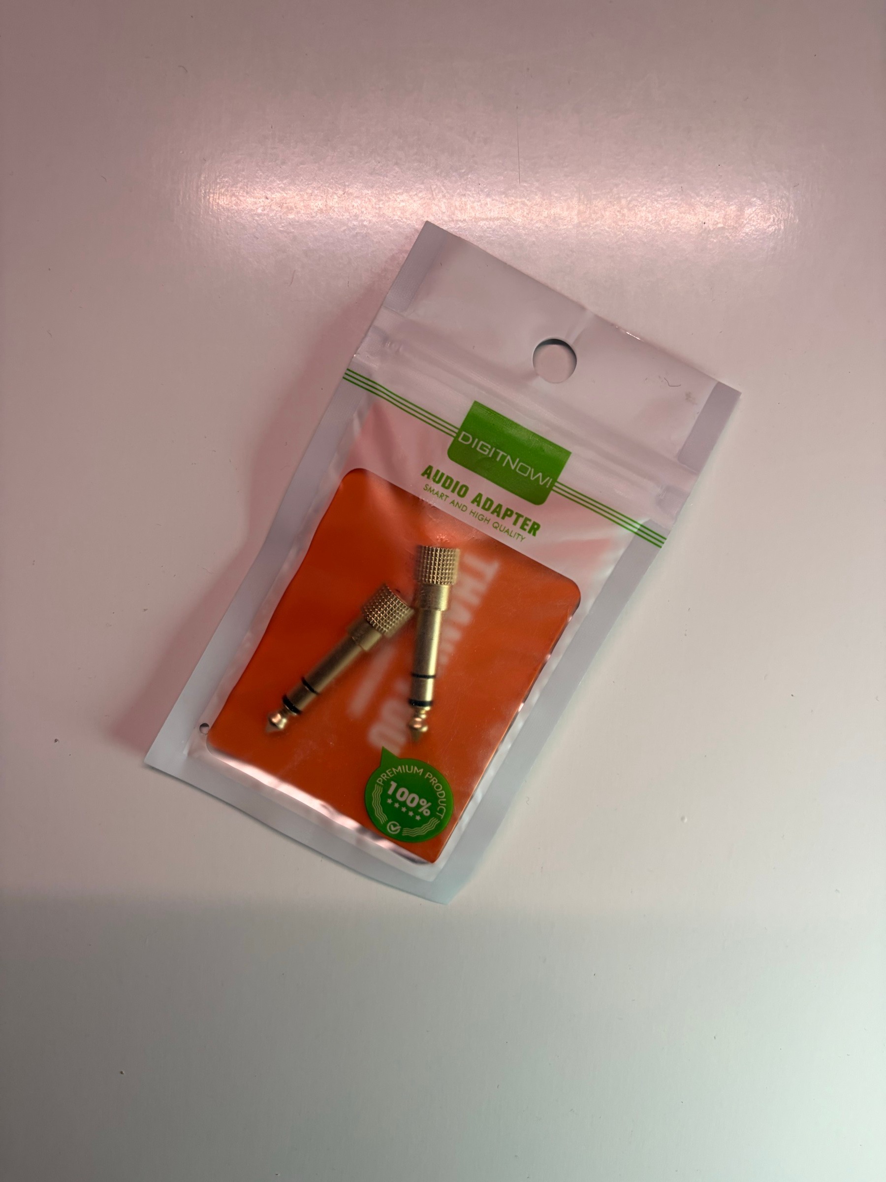 DIGITNOW 3.5mm right-angle audio adapters (2-pack, sealed)