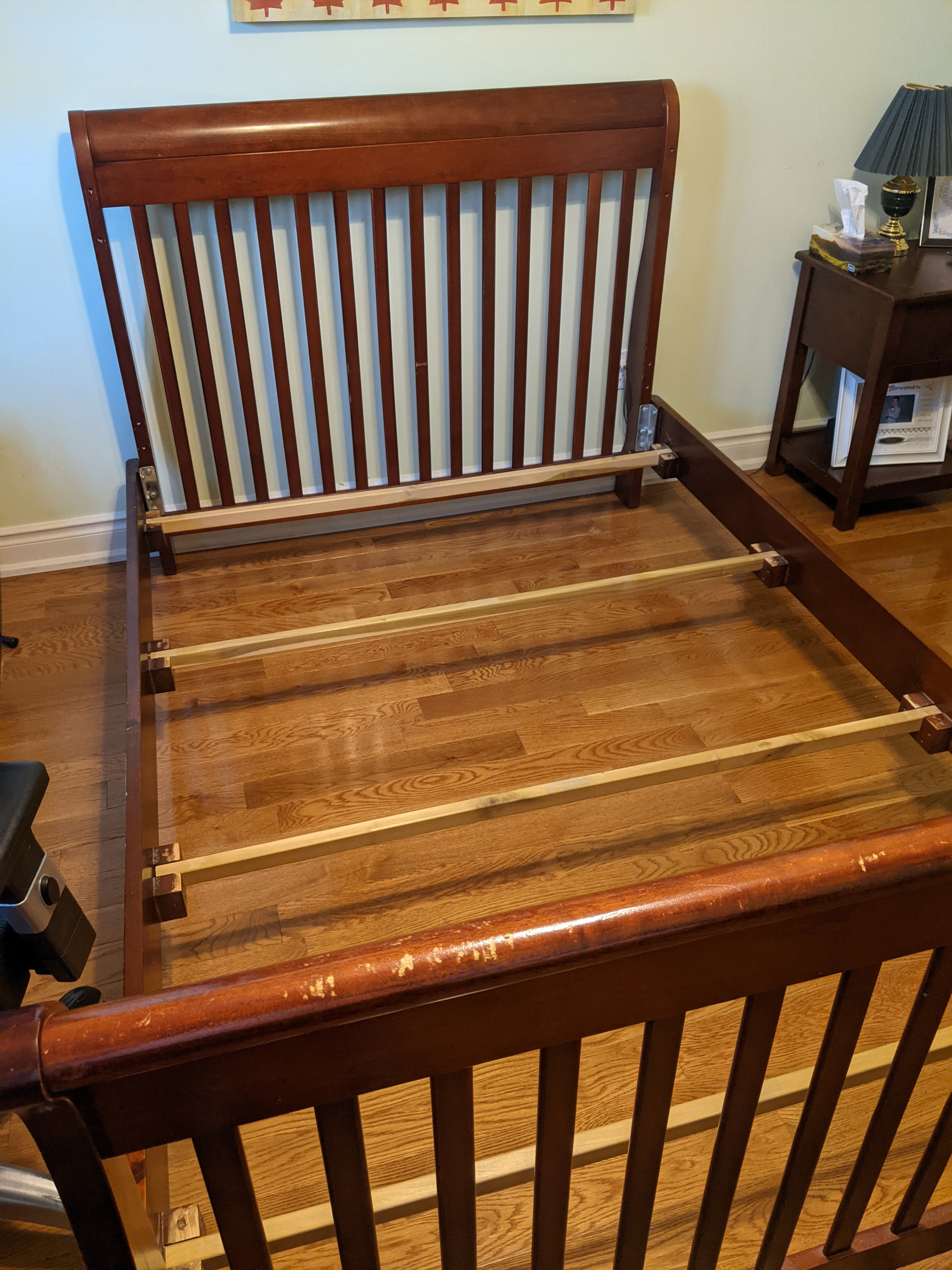 Cherry Wood Double Bed Frame