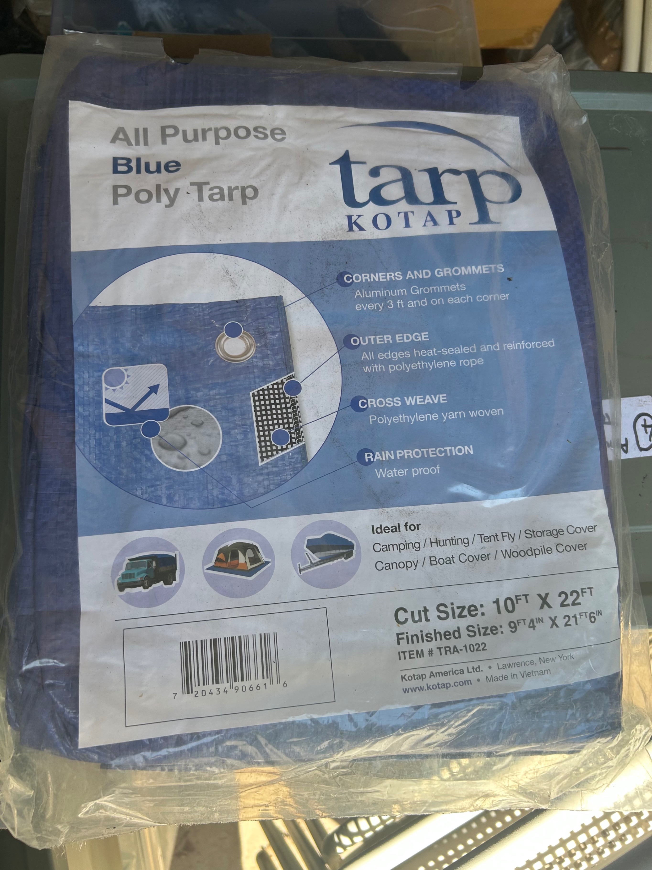 Blue Tarp - 10ft x 22ft