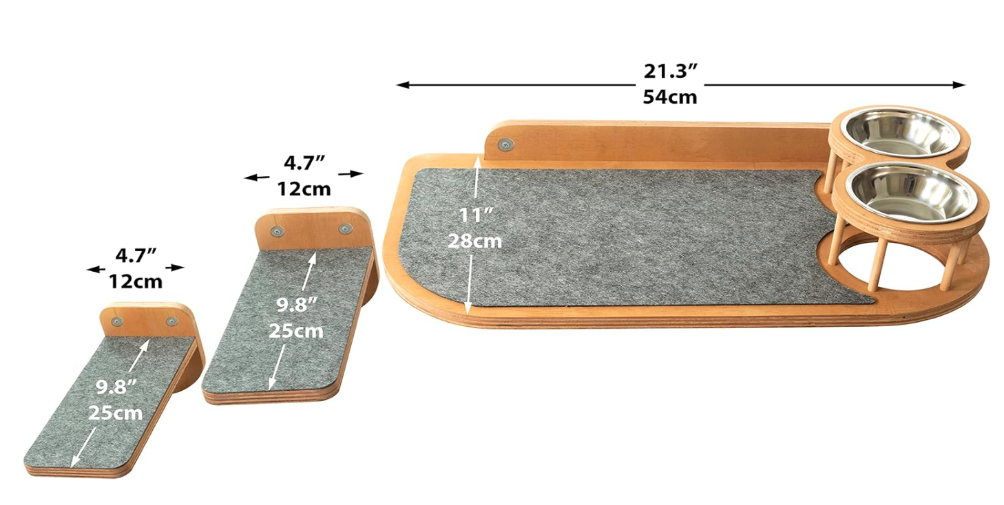 New Floating Cat Stairs and Cat Feeder with Bowls - Stellken - photo 3