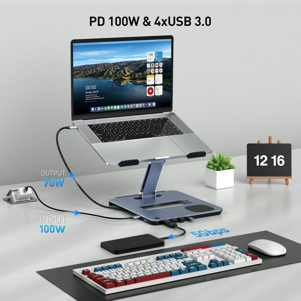 BENFEI Laptop Stand with USB C, 15W Wireless