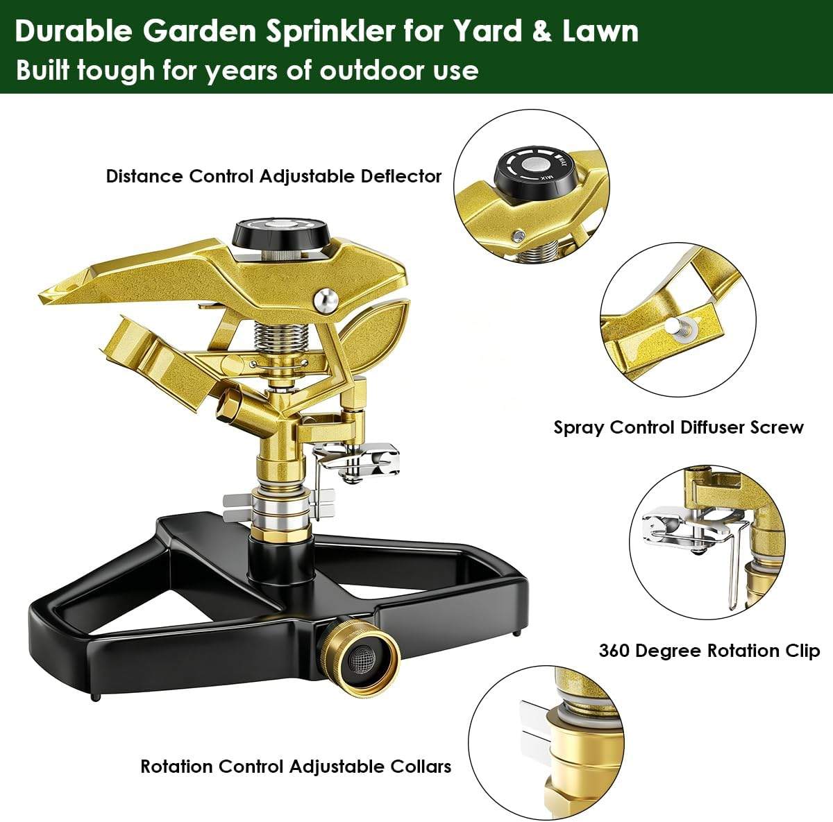 FANHAO Heavy Duty Pulsating Impact Sprinkler - photo 4
