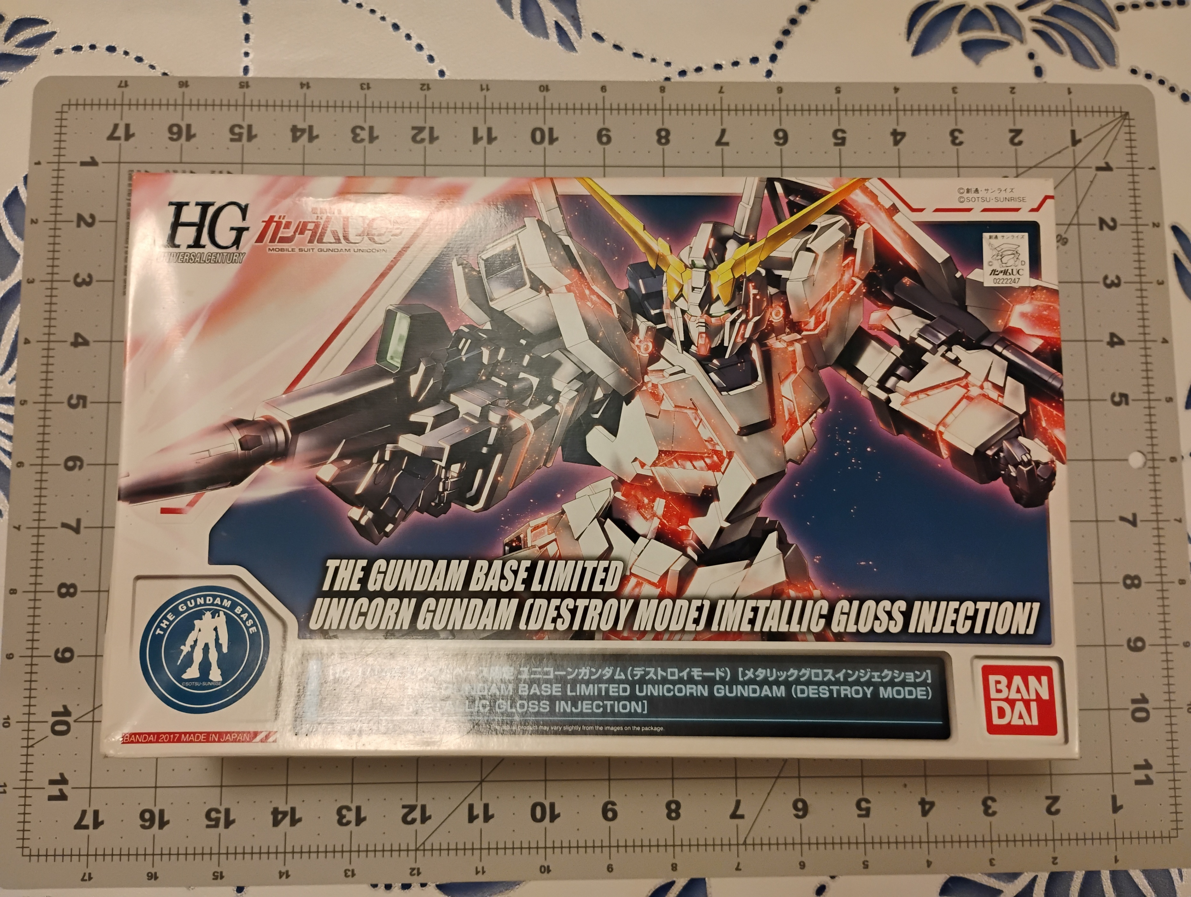HGUC RX-0 Unicorn Gundam Destroy Mode Metallic Gloss Injection
