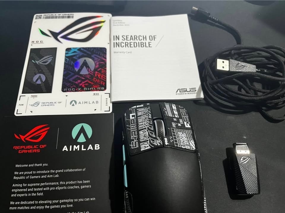 ASUS ROG Harpe Ace Aim Lab – Wireless – USB Dongle – Like New