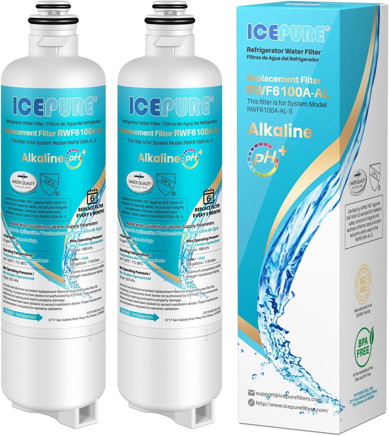 Refrigerator Water Filter Replacement for Bosch Ultra - 2 Pack
