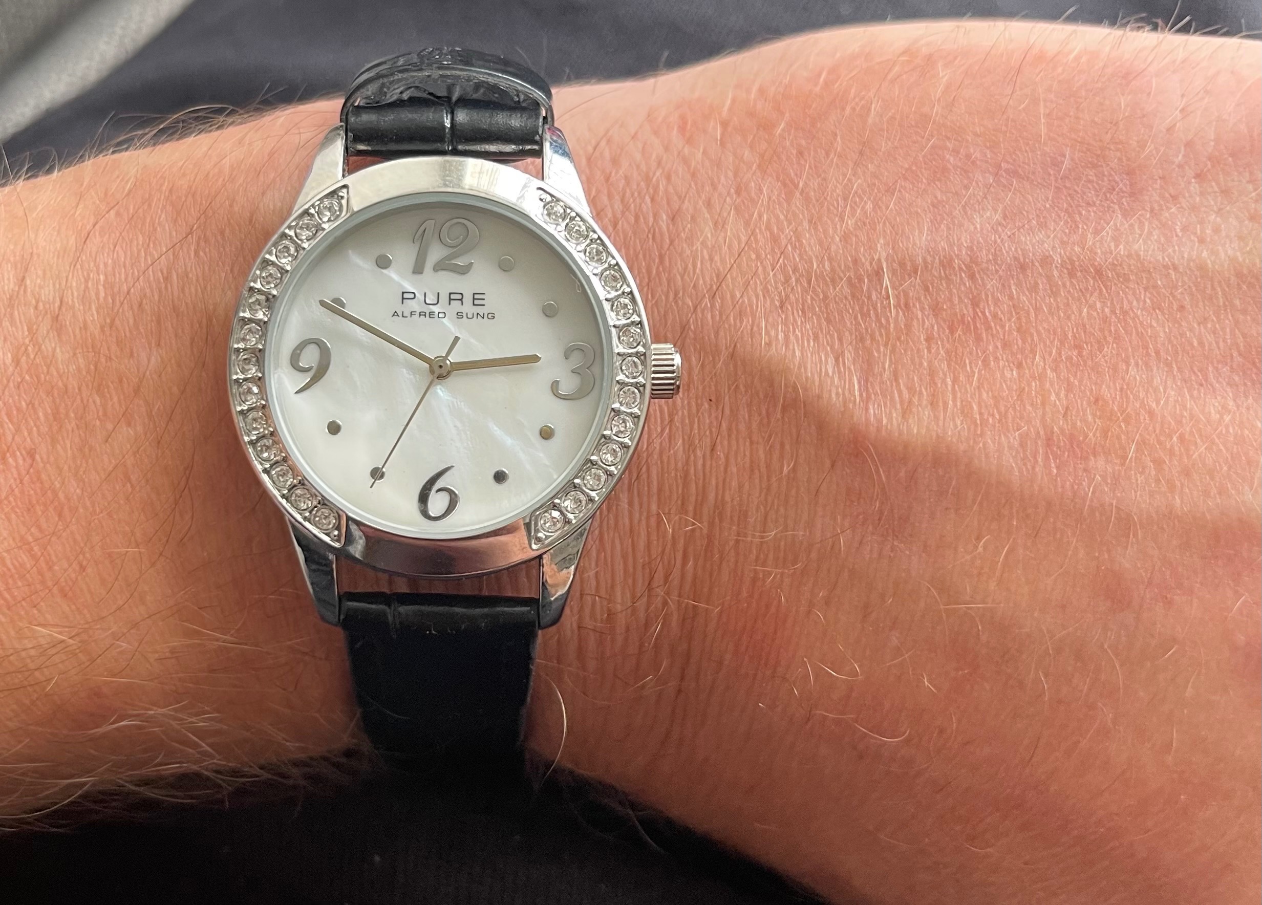 PURE Alfred Sung Rhinestone Watch (Needs Battery) - photo 3
