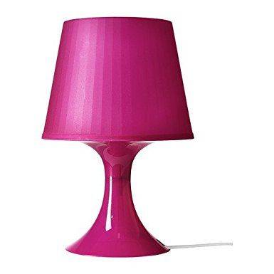 Ikea LAMPAN Hot Pink Fuschia Plastic Table Lamp