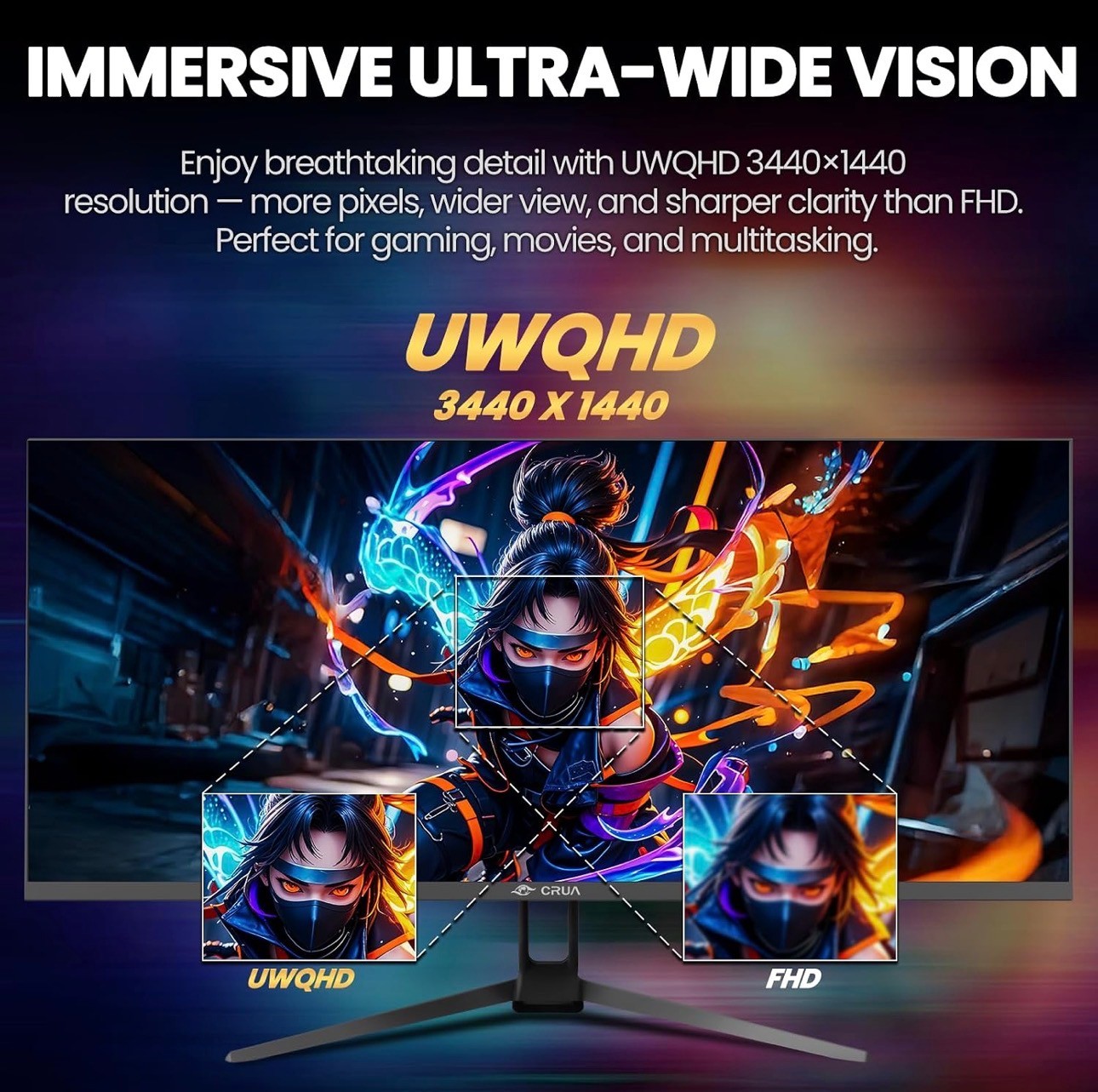 Gaming Monitor 34" 165Hz IPS 3440x1440 FreeSync PIP/PBP 120% sRG - photo 4