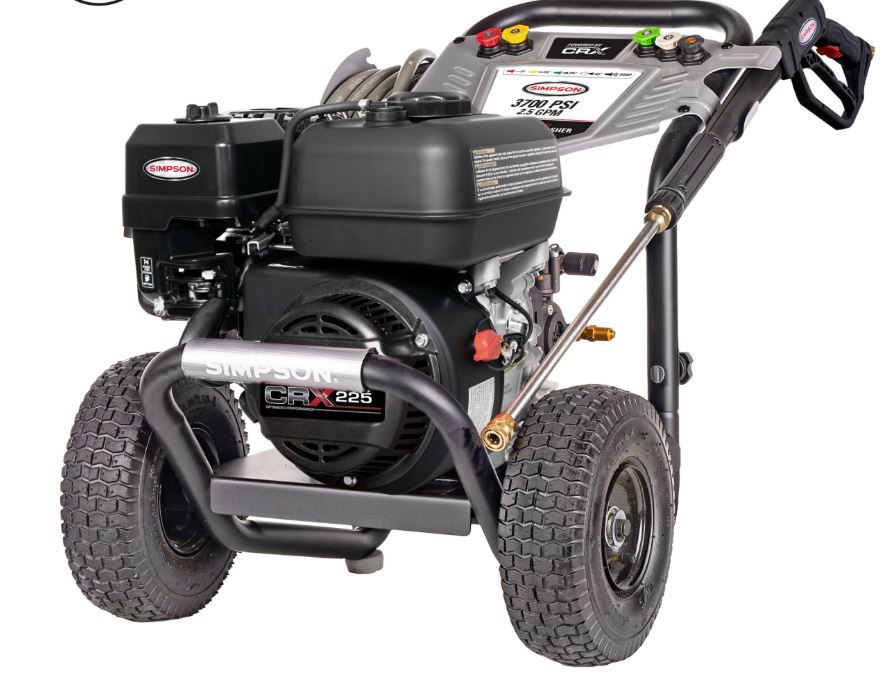 CRX gas 3700 psi 2.5gpm high pressure washer