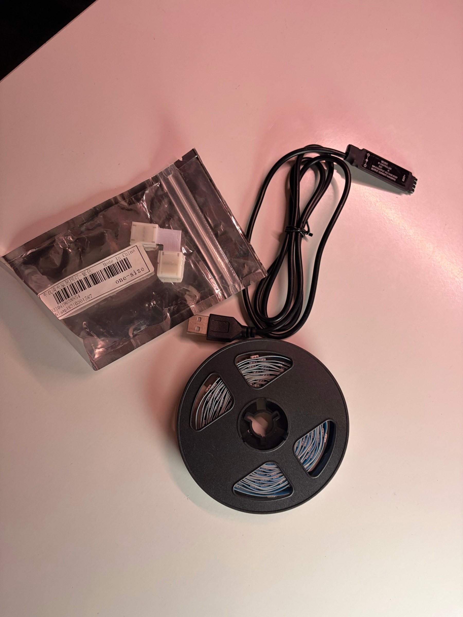 USB RGB LED strip light kit w/ music remote - photo 5