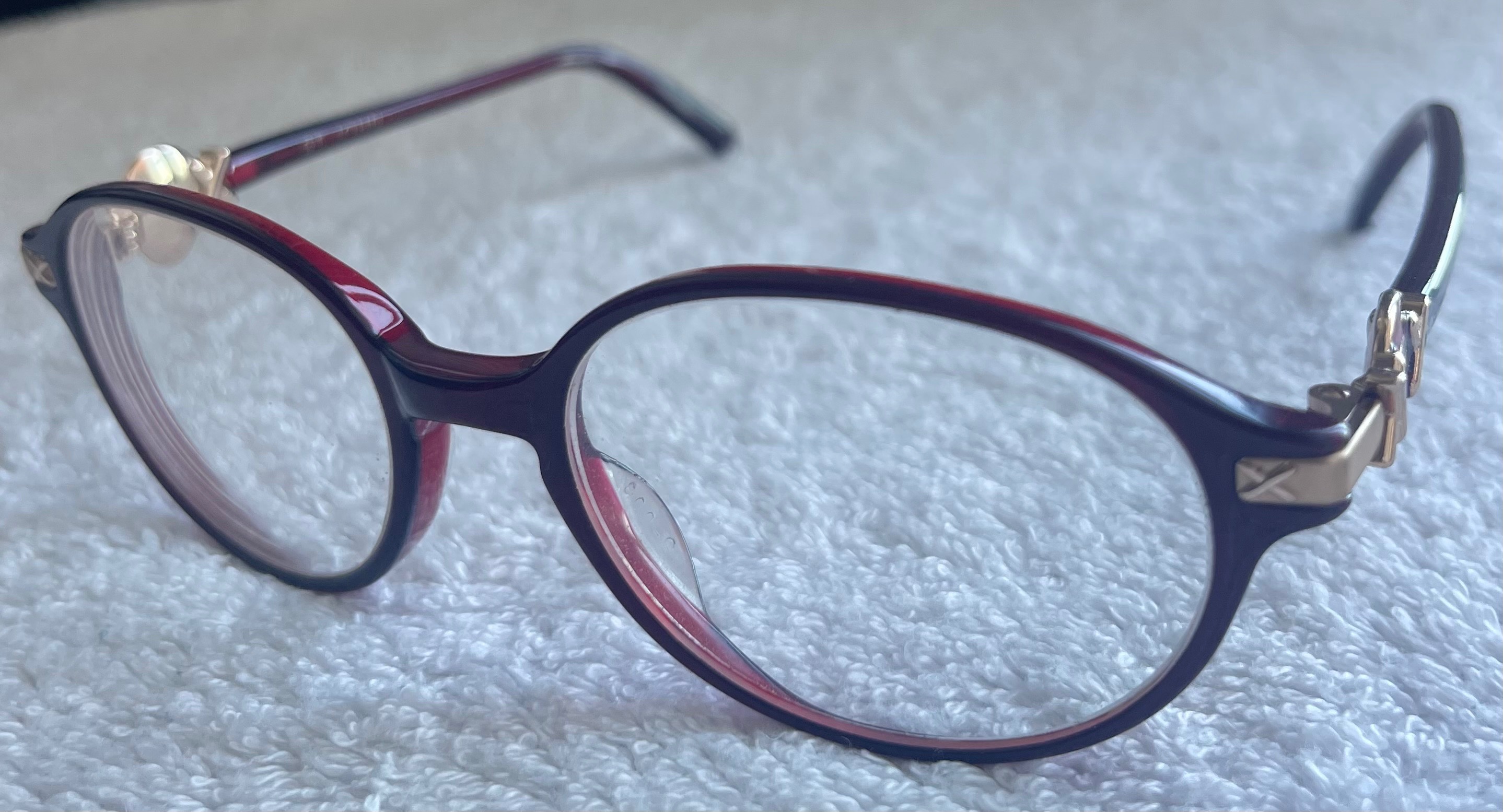 Vintage St. John Luxury Eyeglass Frames (Ruby Red & Gold) - photo 2
