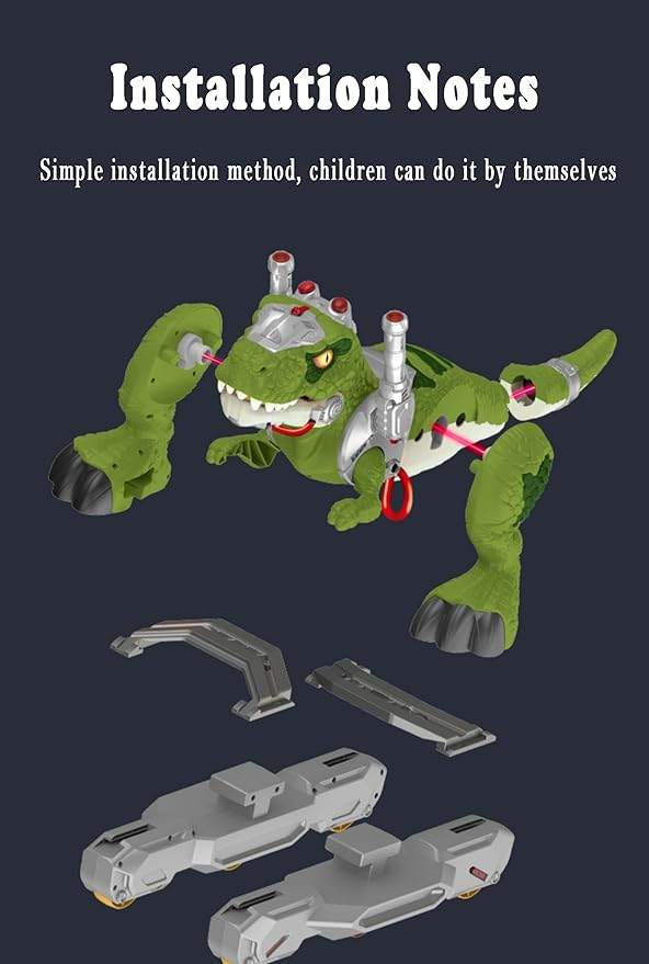 MObyat Dinosaur Riding Toy T-Rex Scooter with Music, LED Lights - photo 3