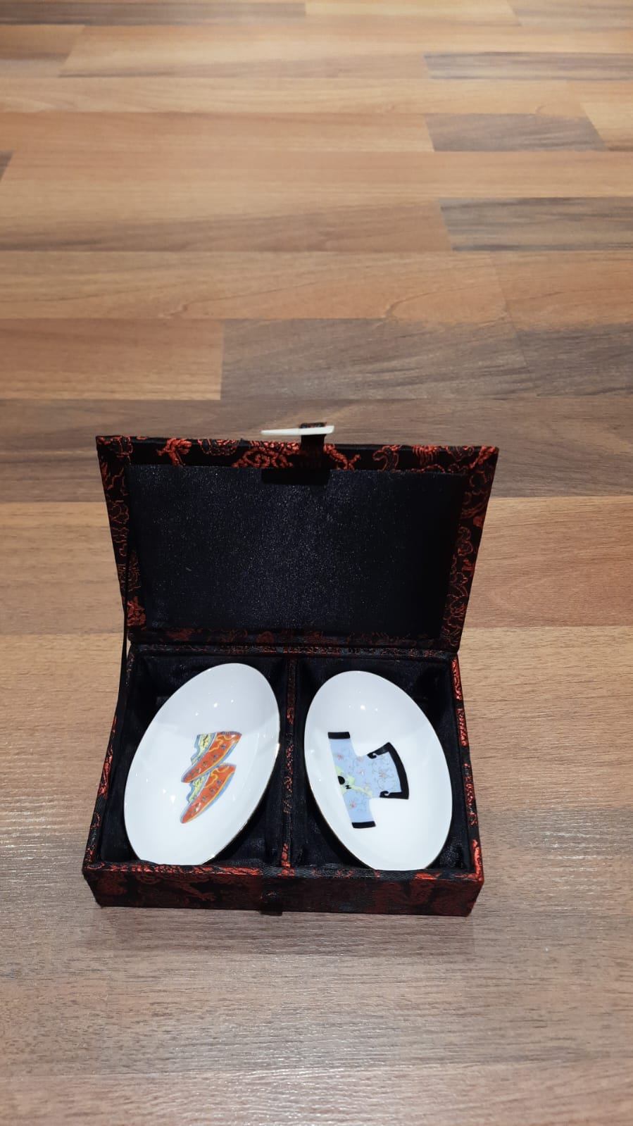 Vintage Asianera Hand Painted Bone China Dipping Bowls