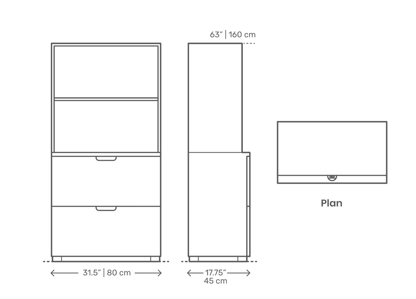 Ikea Galant Office Drawer File Storage with Shelves - photo 5
