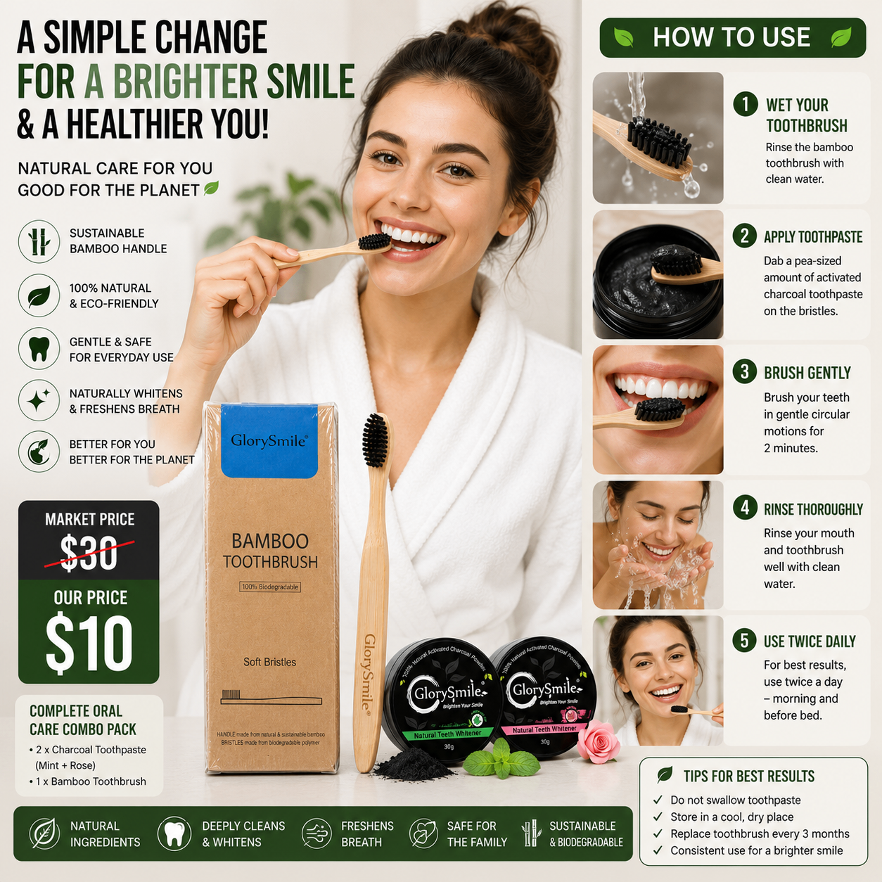 GlorySmile Natural Oral Care Combo Pack - photo 3