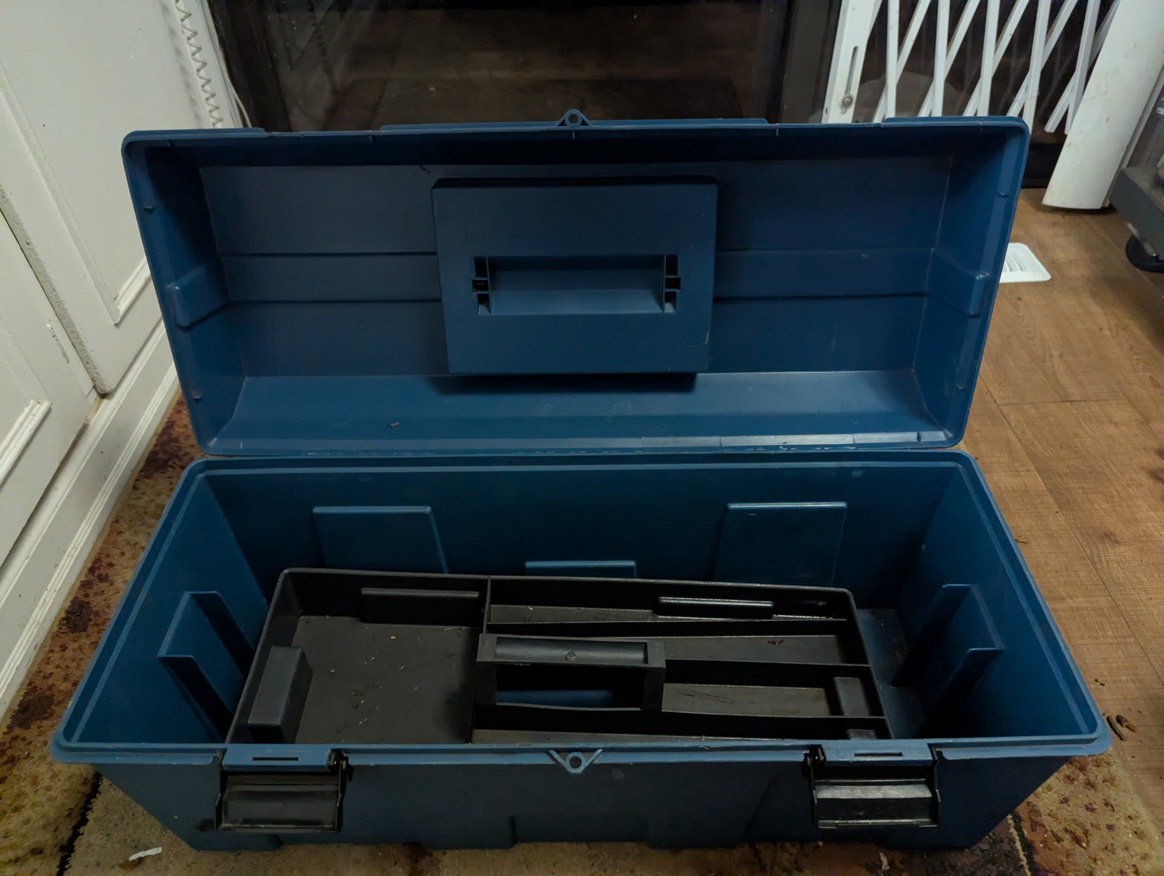 Large Plastic Blue Tool Box - photo 2