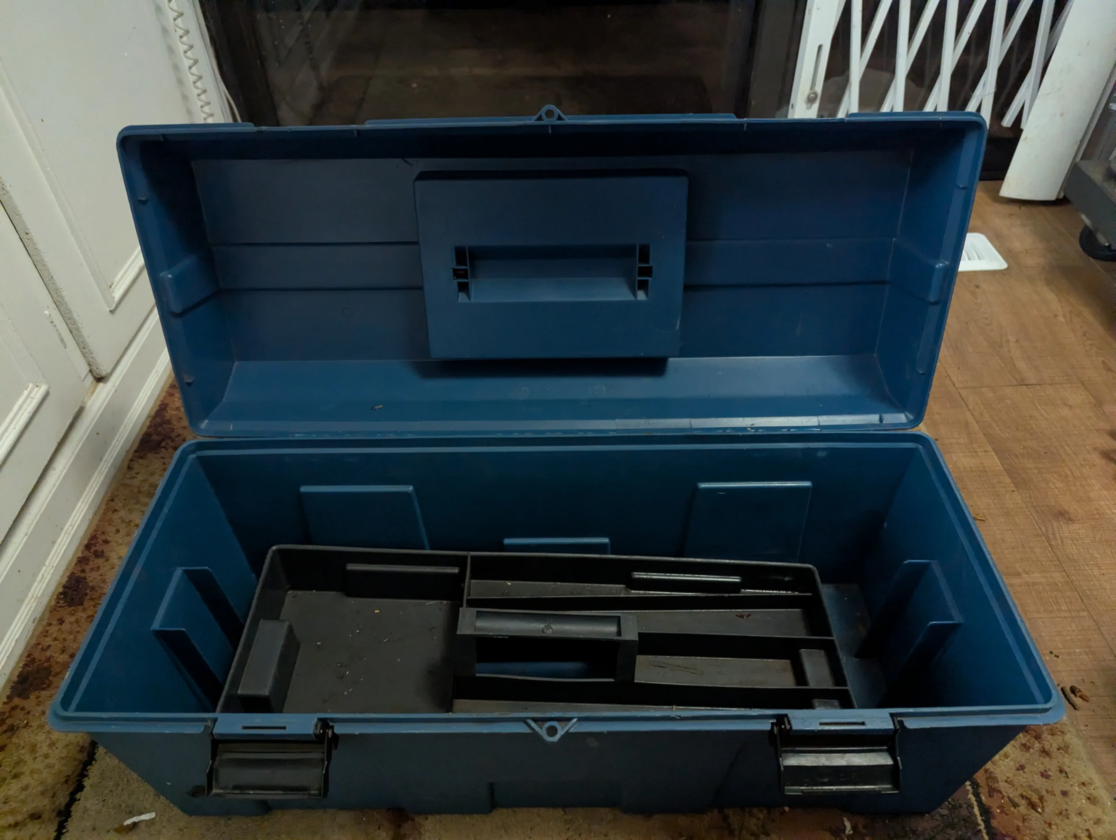 Large Plastic Blue Tool Box - photo 2