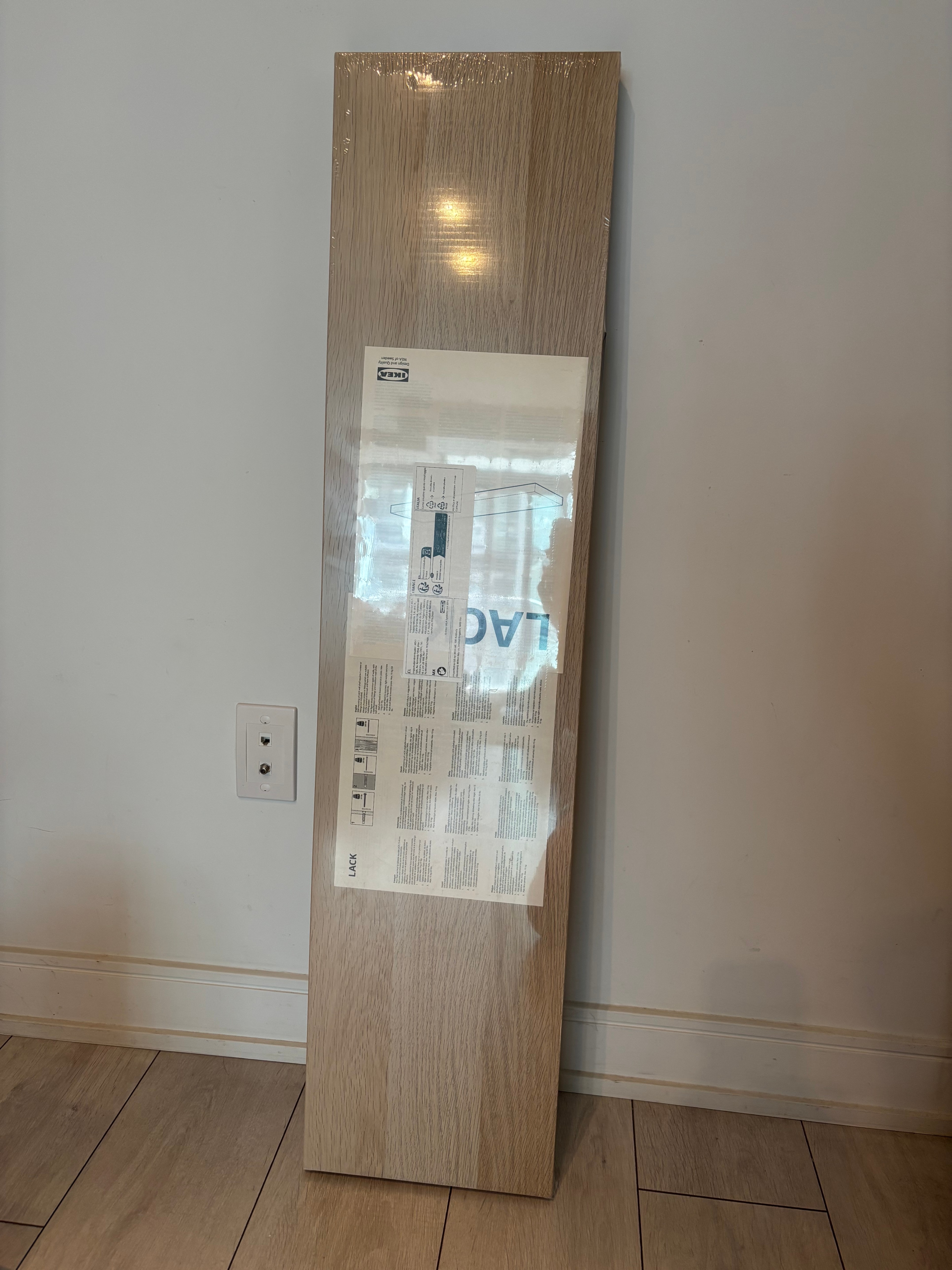 Ikea LACK Wall shelf, white stained oak effect