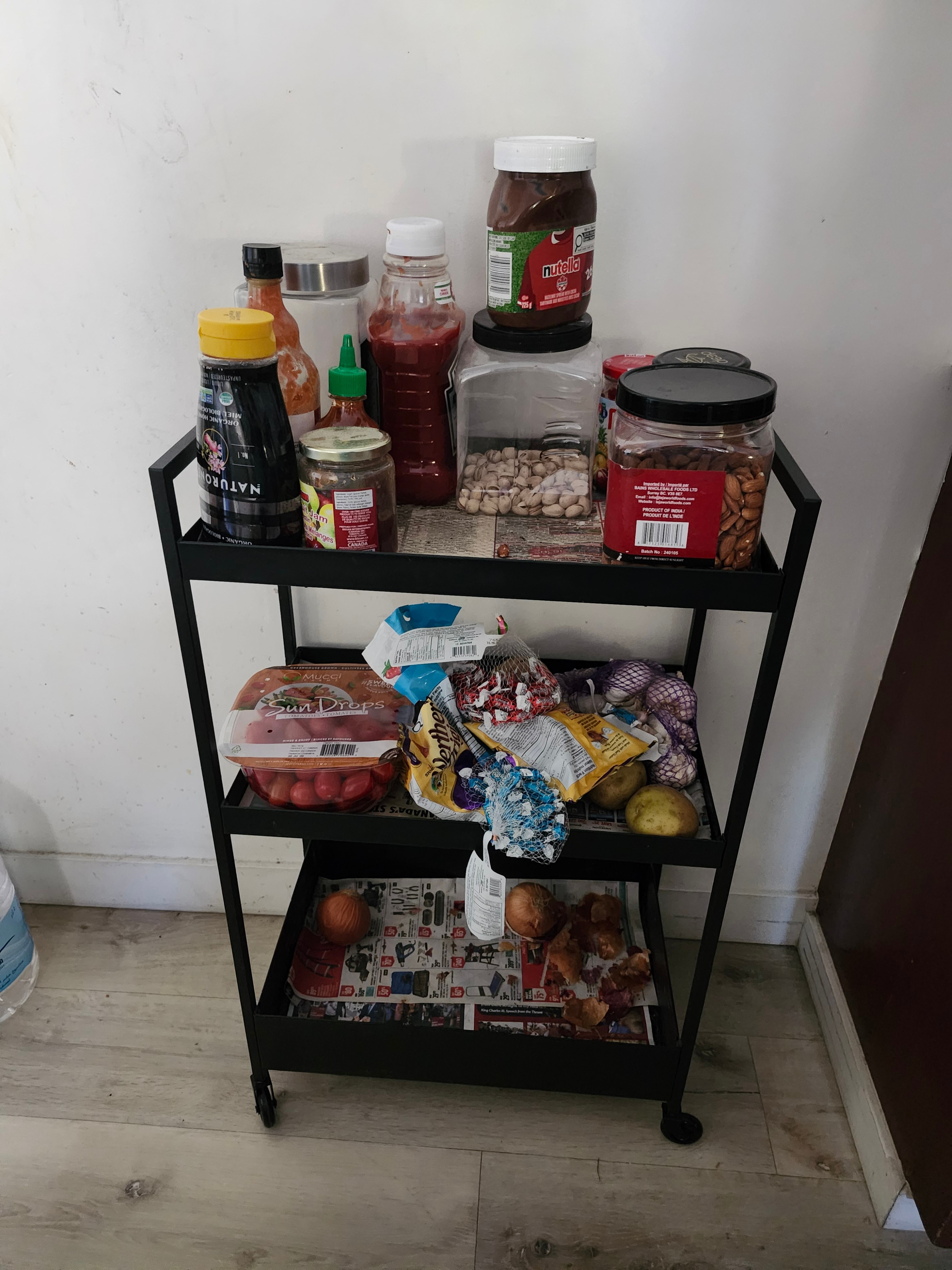 IKEA Kitchen Cart x2 - Black Rolling Storage Carts - photo 4