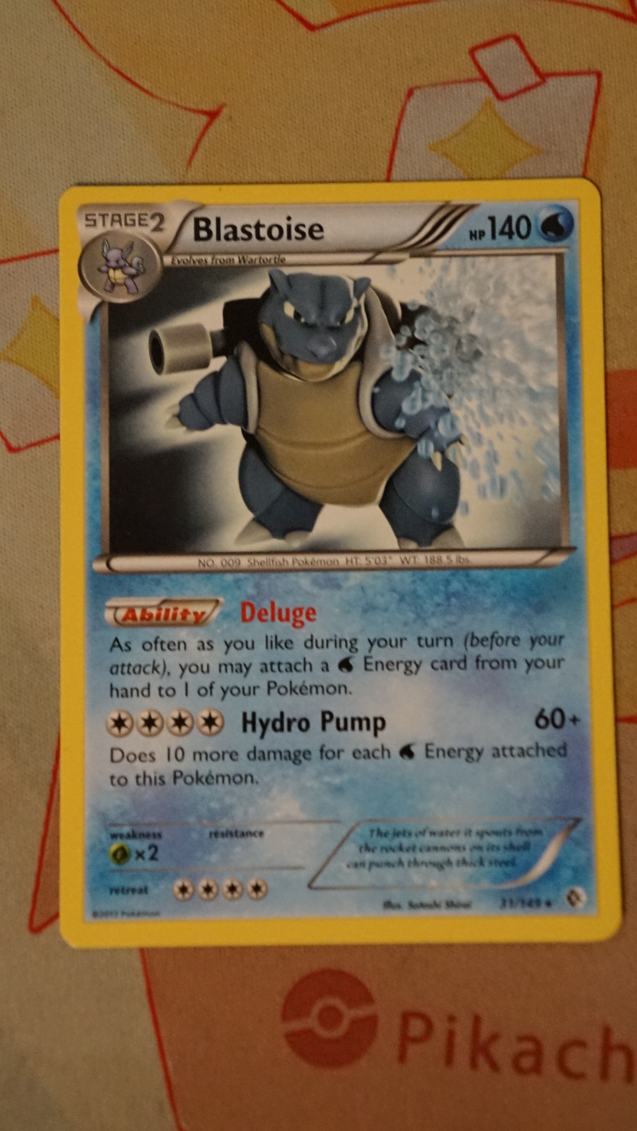 Pokemon Blastoise 31/149 Boundaries Crossed Non-Holo LP - photo 3