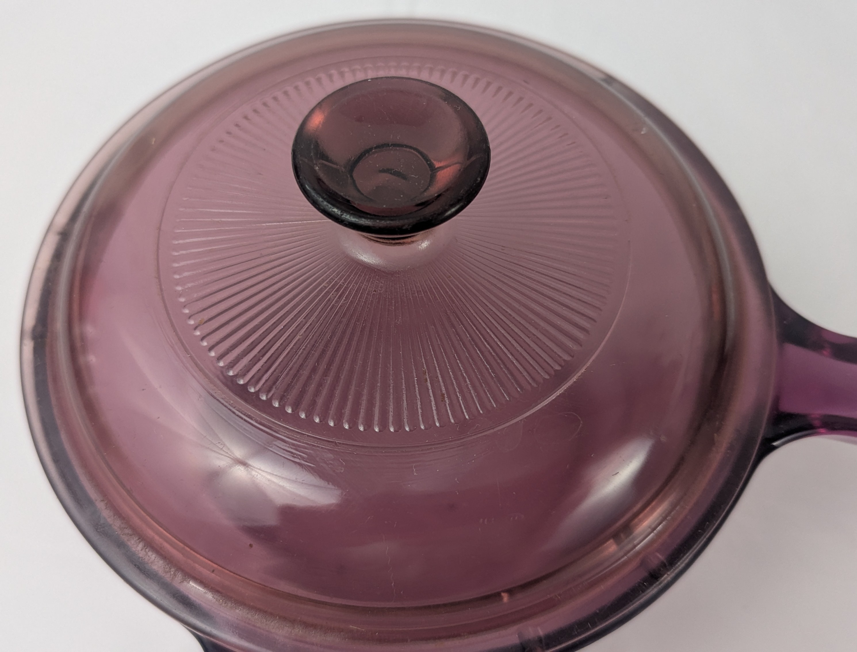 Vision Saucepan 1 L Cranberry W/pour Spout + Cover Vintage Pyrex - photo 2