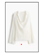 H&M NWT White Long Sleeve Cowl Neck Blouse - photo 3