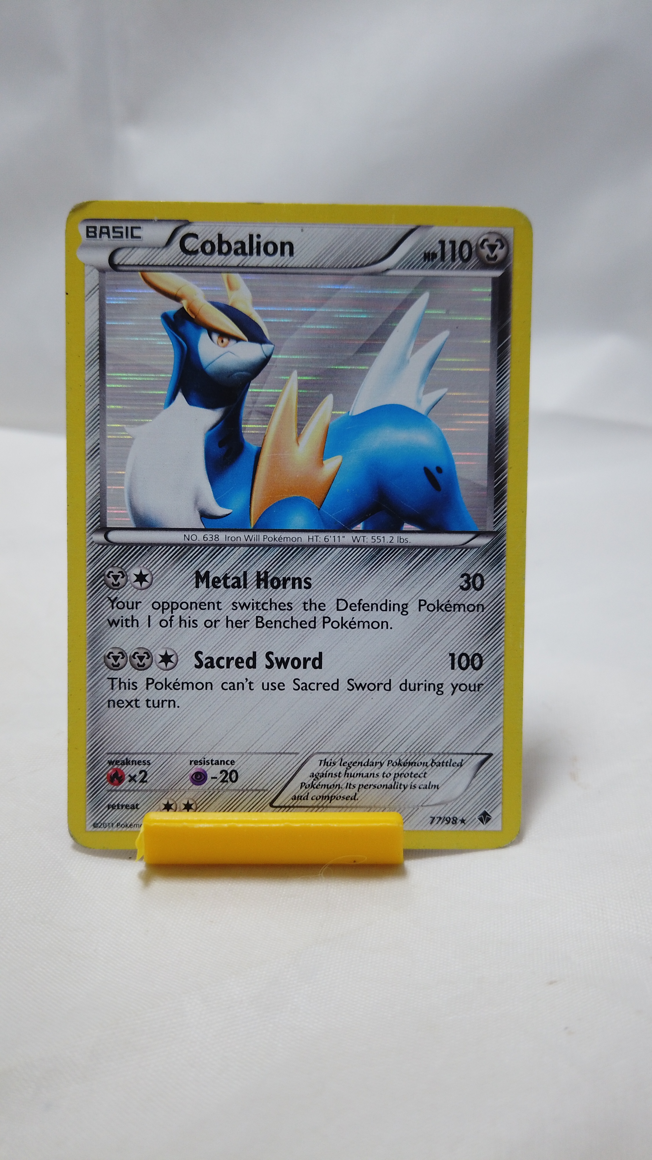 Pokemon Cobalion 077/098 Emerging Powers Holo Rare HP