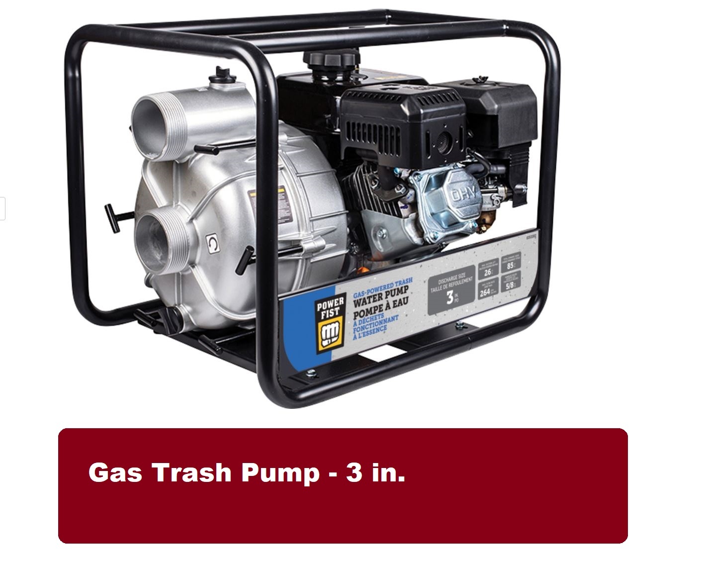 Gas Trash Pump - 3 in.