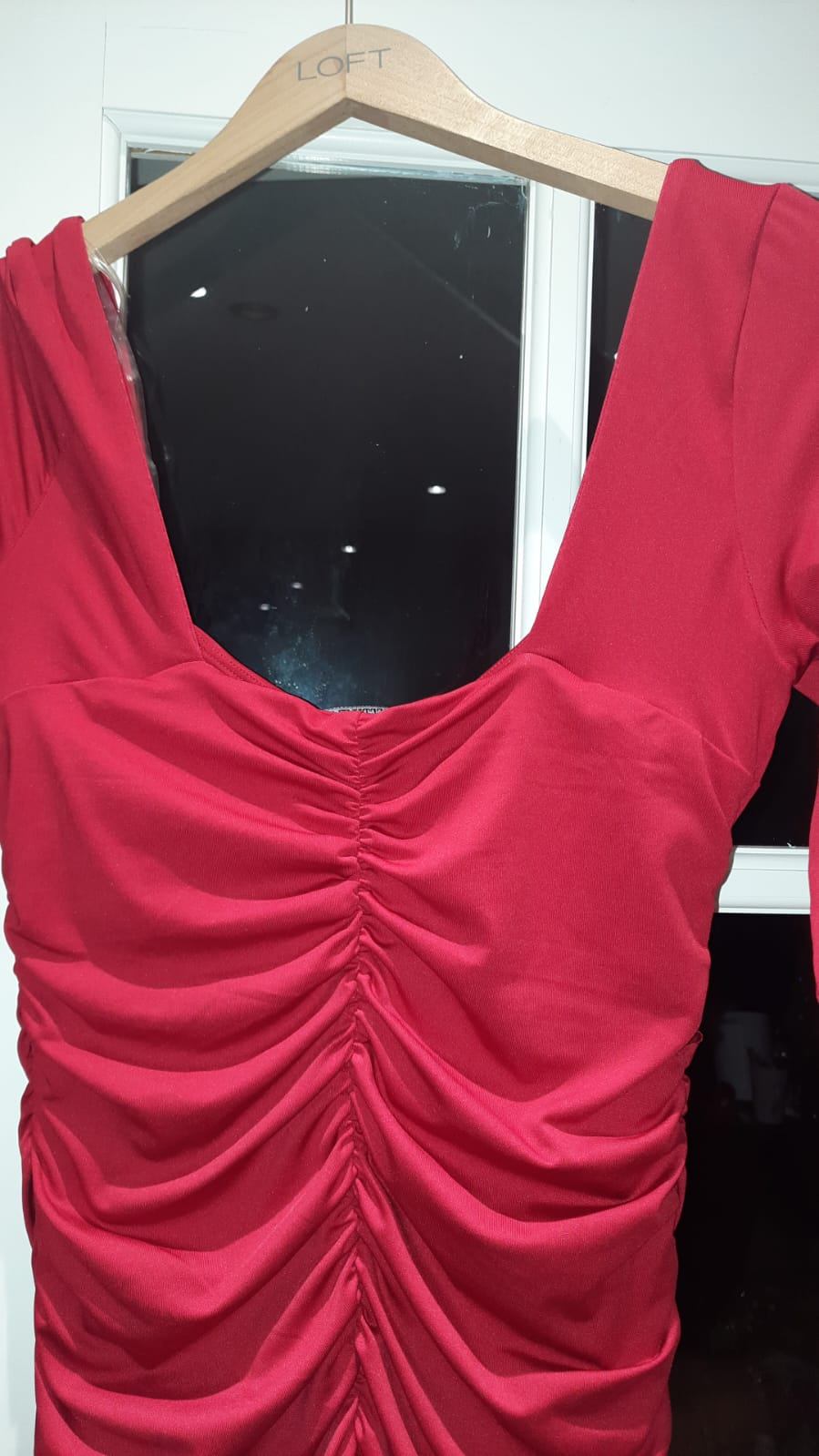 Streetwear Society Ruched Long Sleeve Midi Dress - photo 5