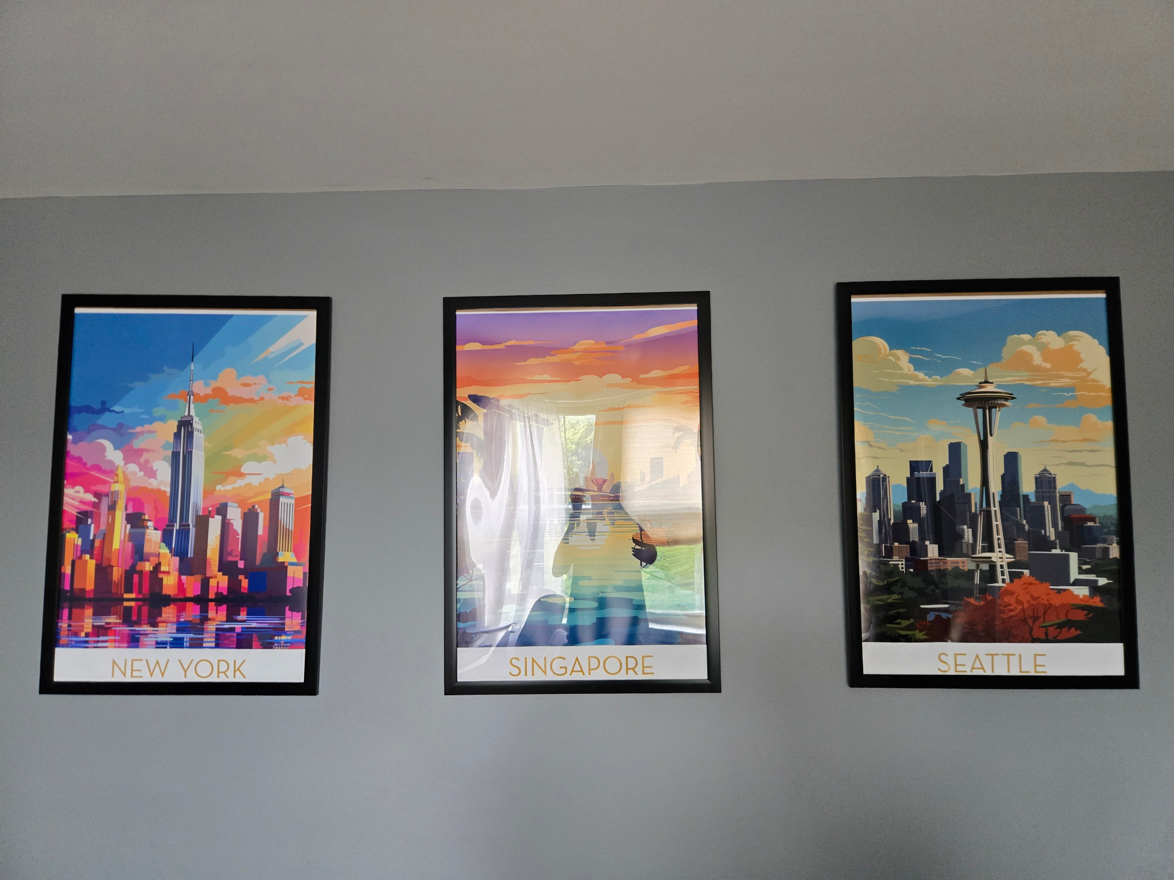 Poster Frames, Black, Set of 3 (21.5x31.5")