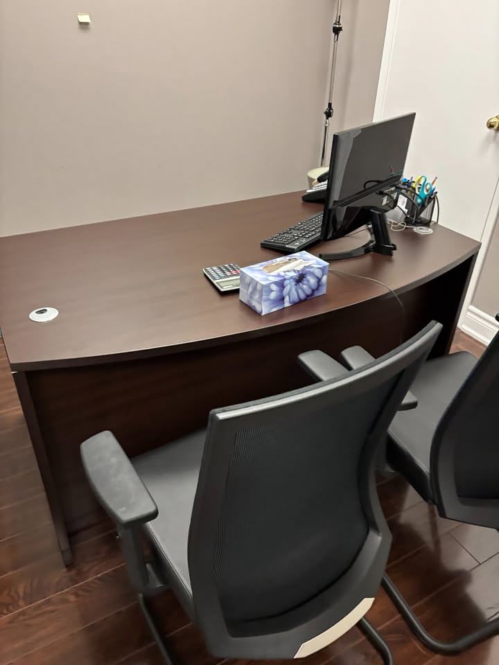 Dark Brown Executive Desk 72" x 34"