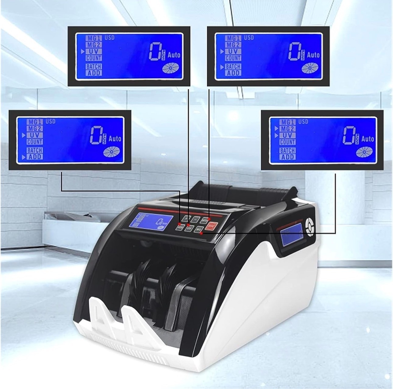 Money Counter Machine Bill Counter 5800D UV/MG Counterfeit 1000m - photo 3