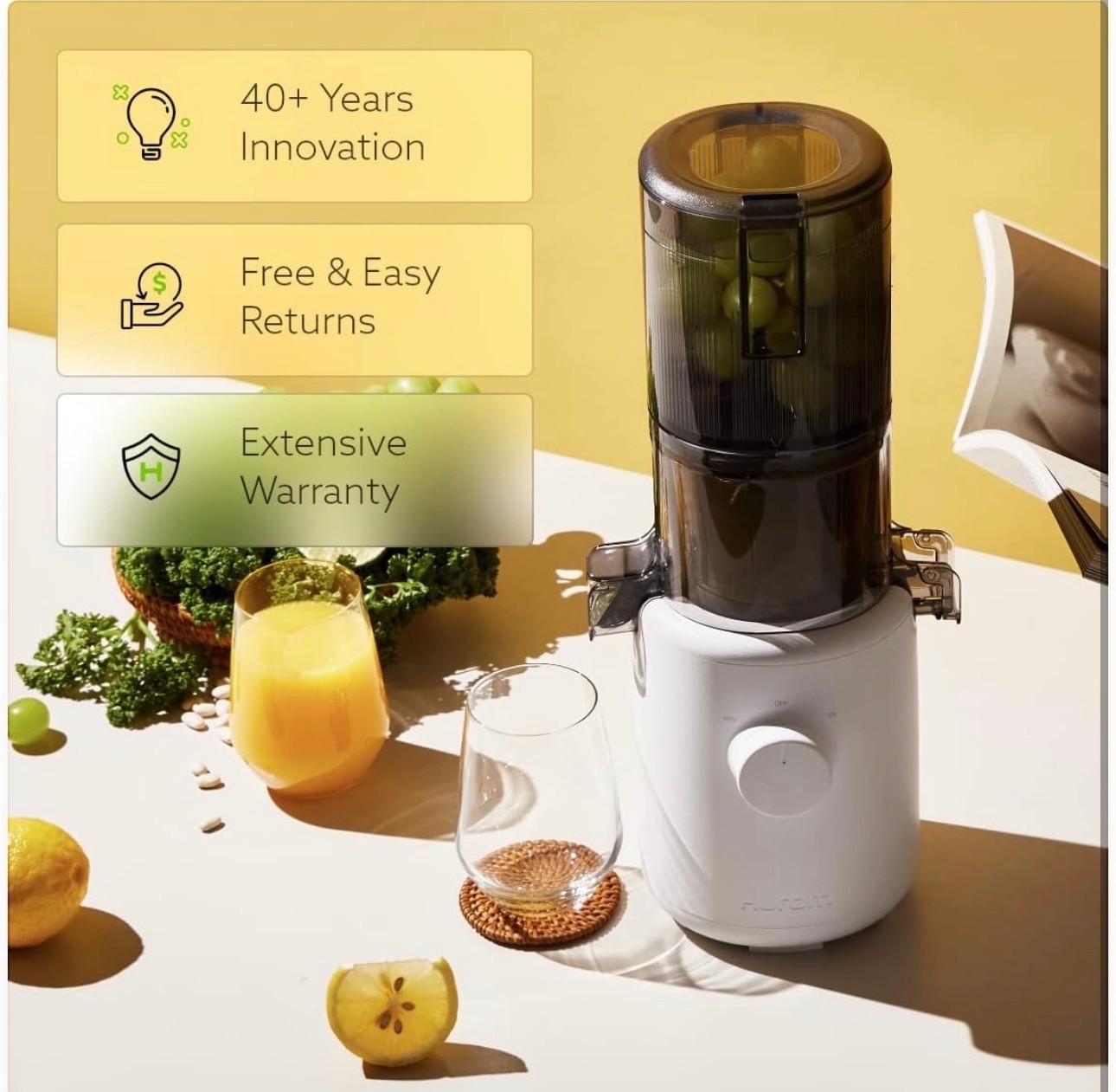 Slow Masticating Juicer Personal Self Feeding H310A-BBC04WH - photo 4