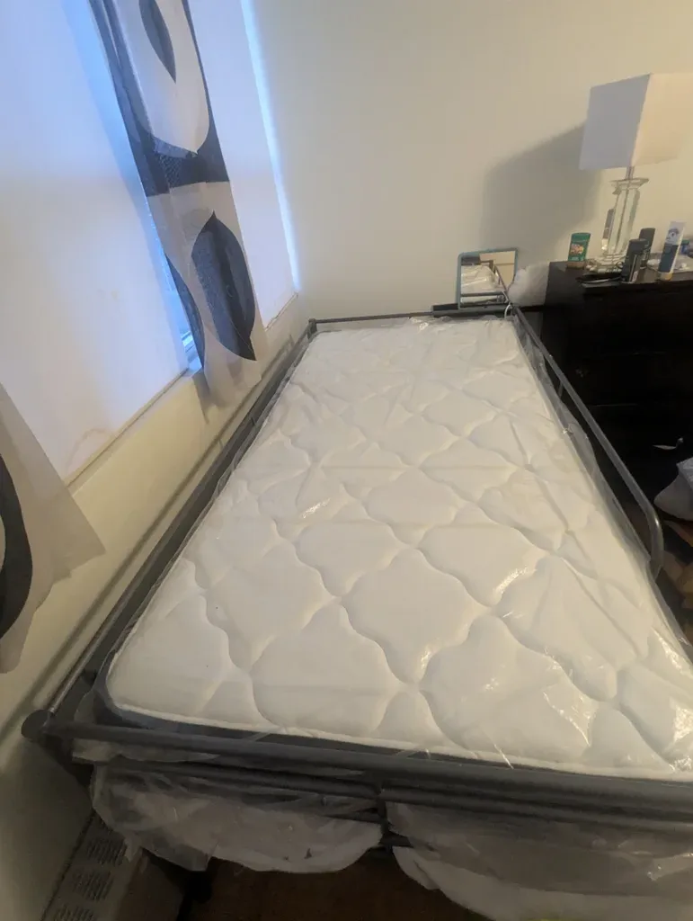 Single BedMattress in plastic covering need to sale before 31/07
