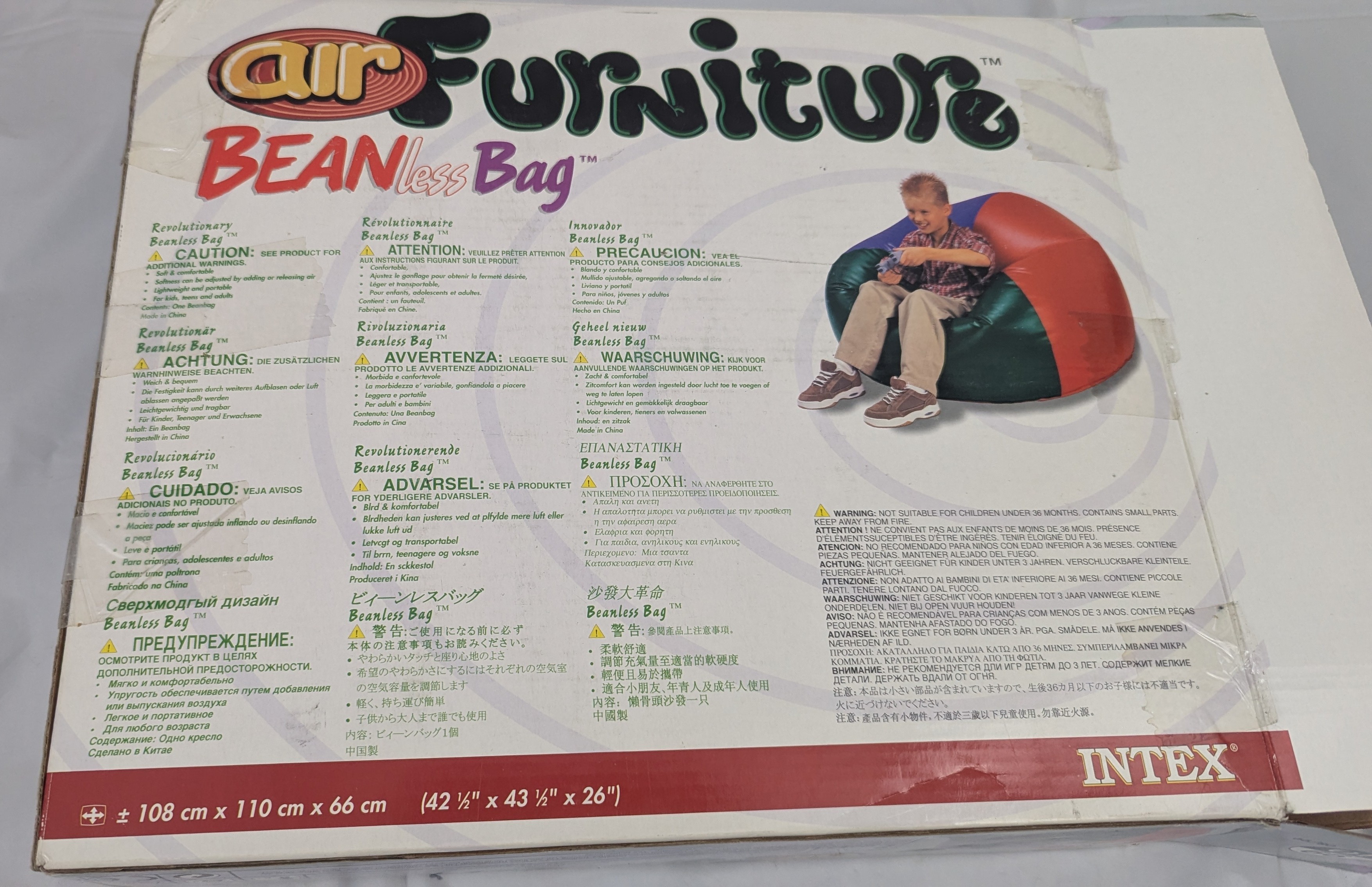 Vintage Intex Air Furniture Beanless Bag Chair Inflatable - photo 3
