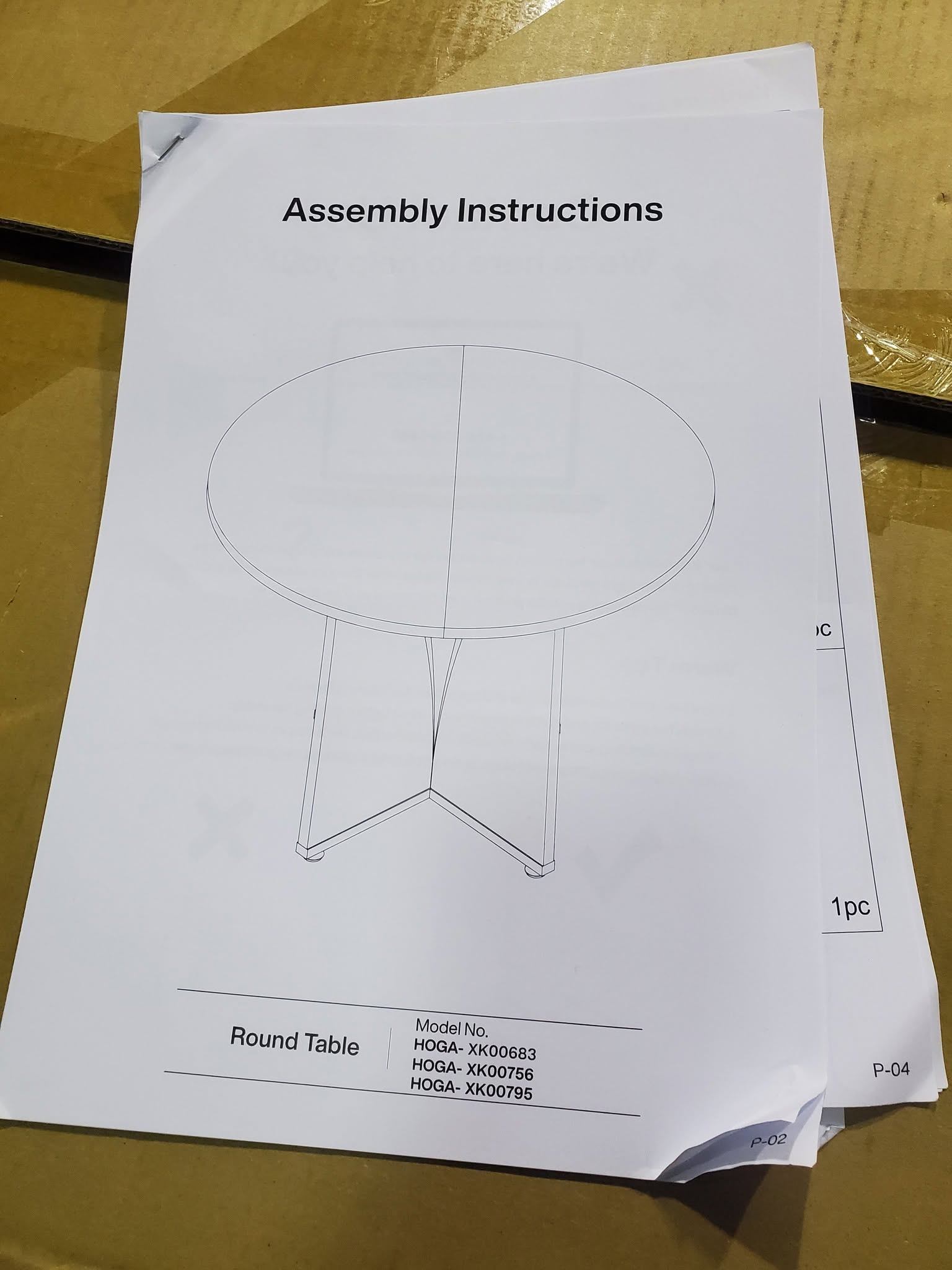 Tribesigns 39" Round Conference Table – Brown - photo 4