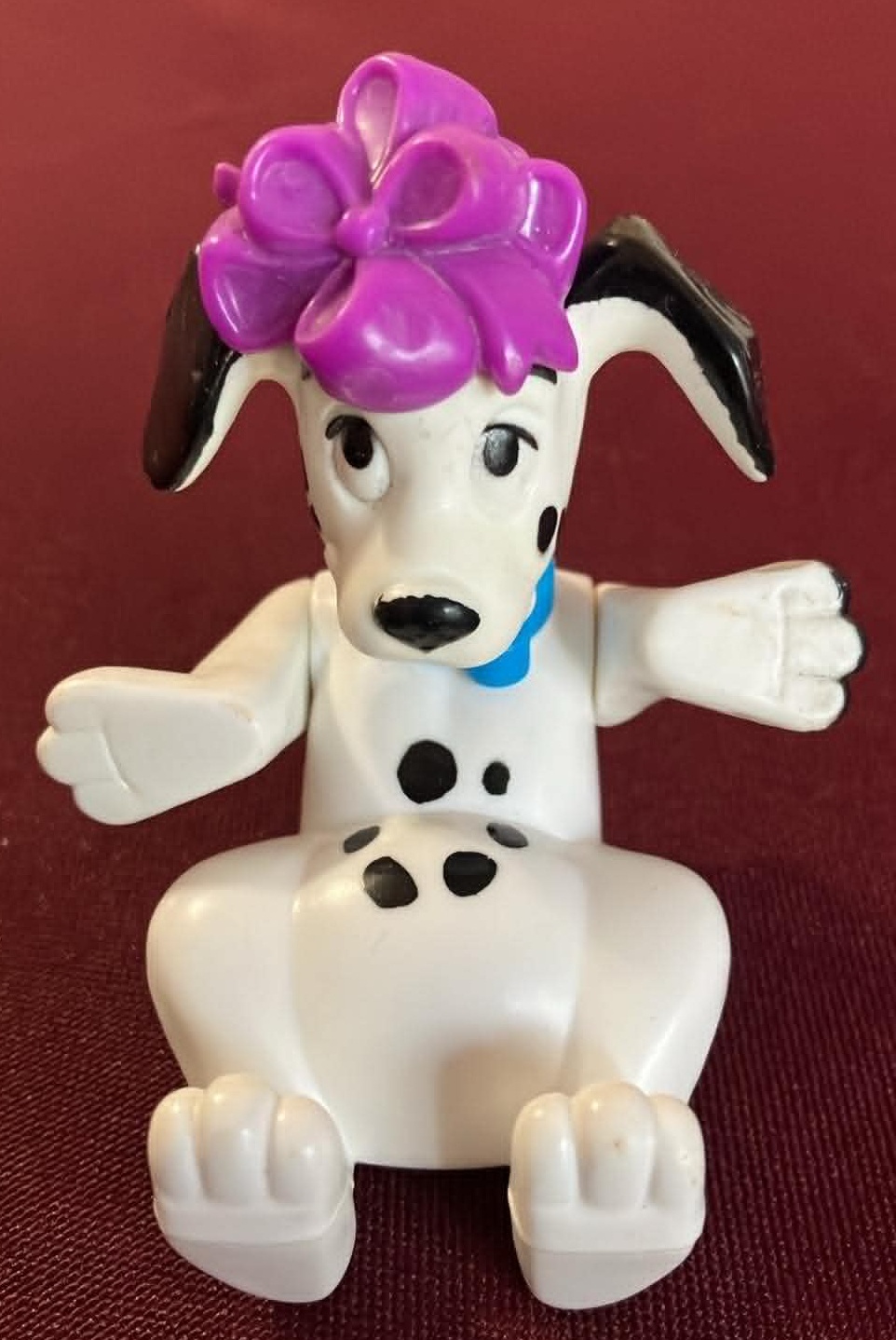 Disney 101 Dalmatian Dog with Purple Bow - 3 Inches