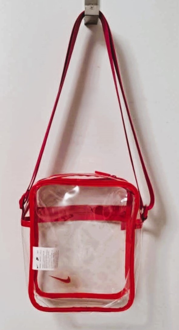 New Nike Heritage Crystal Clear Crossbody Bag - Red/Transparent - photo 5