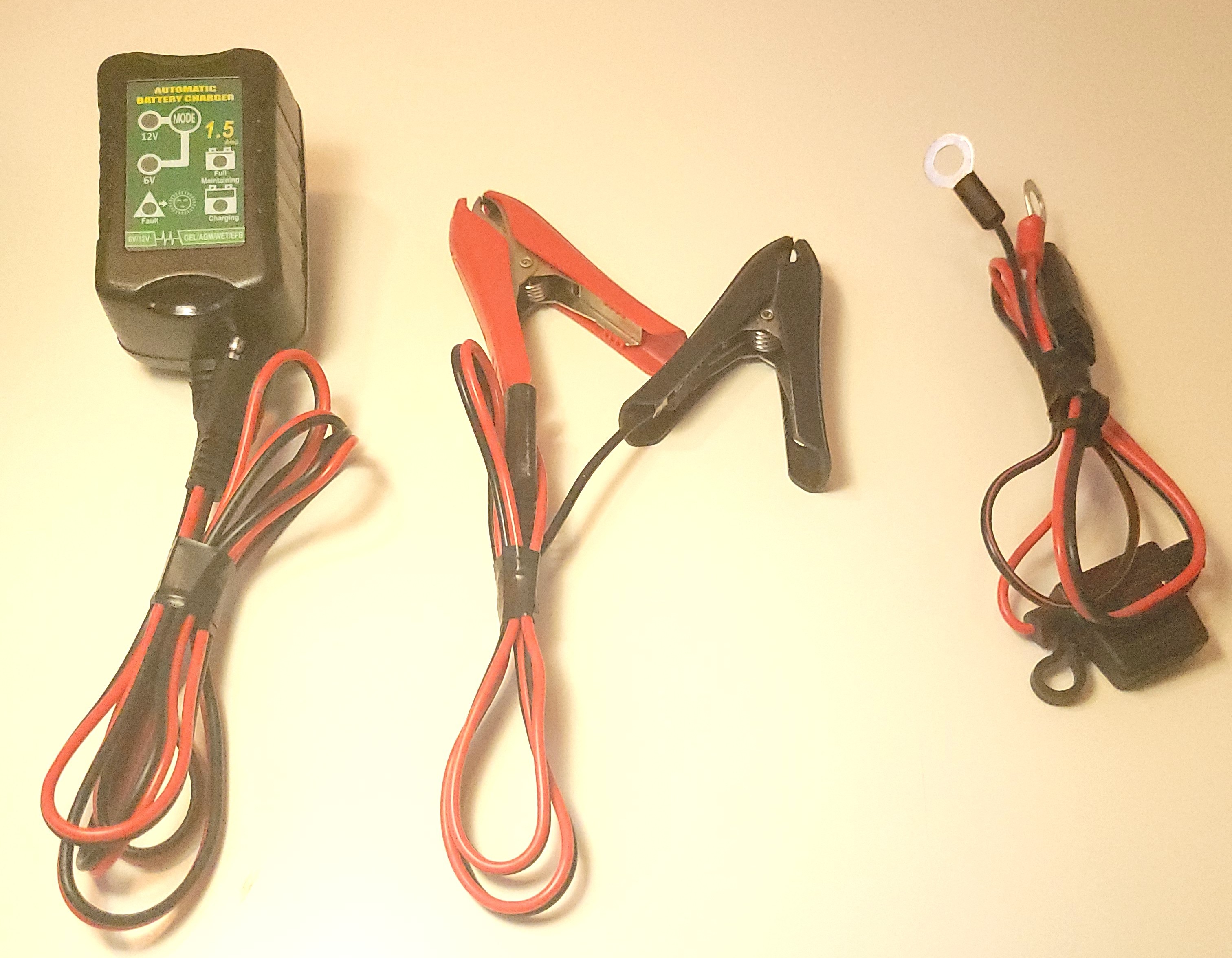 6V/12V 1.5A Automatic Smart Battery Charger & Trickle Maintainer