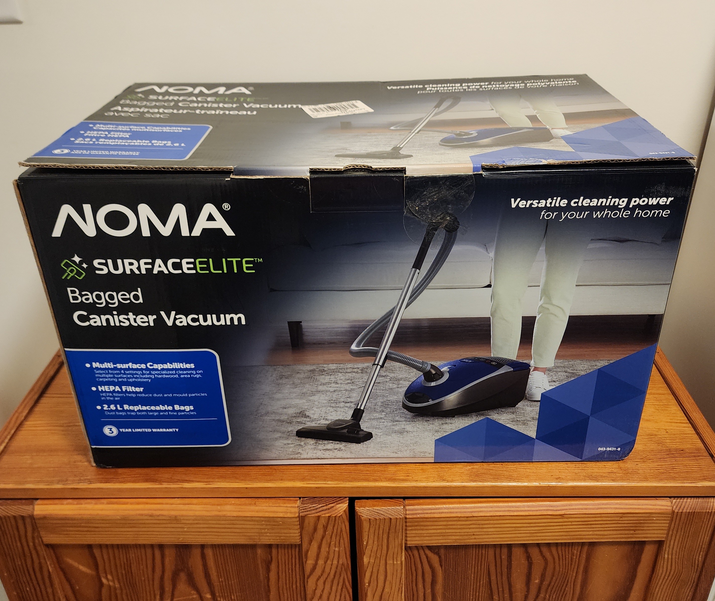 NOMA SurfaceElite Multi-Surface Bagged Corded Canister Vacuum