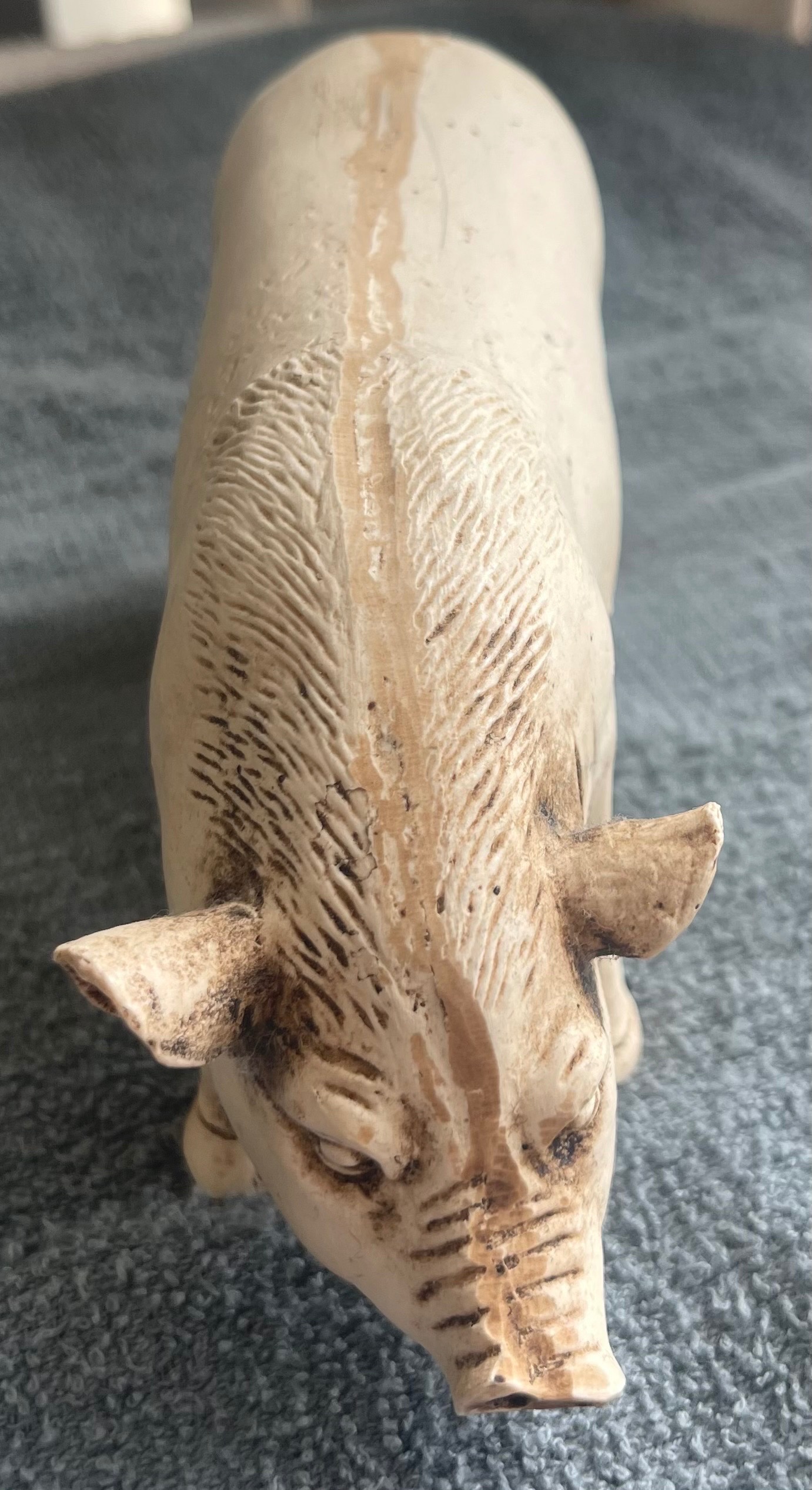Vintage Realistic Resin Pig Figurine - Farmhouse Decor - photo 4