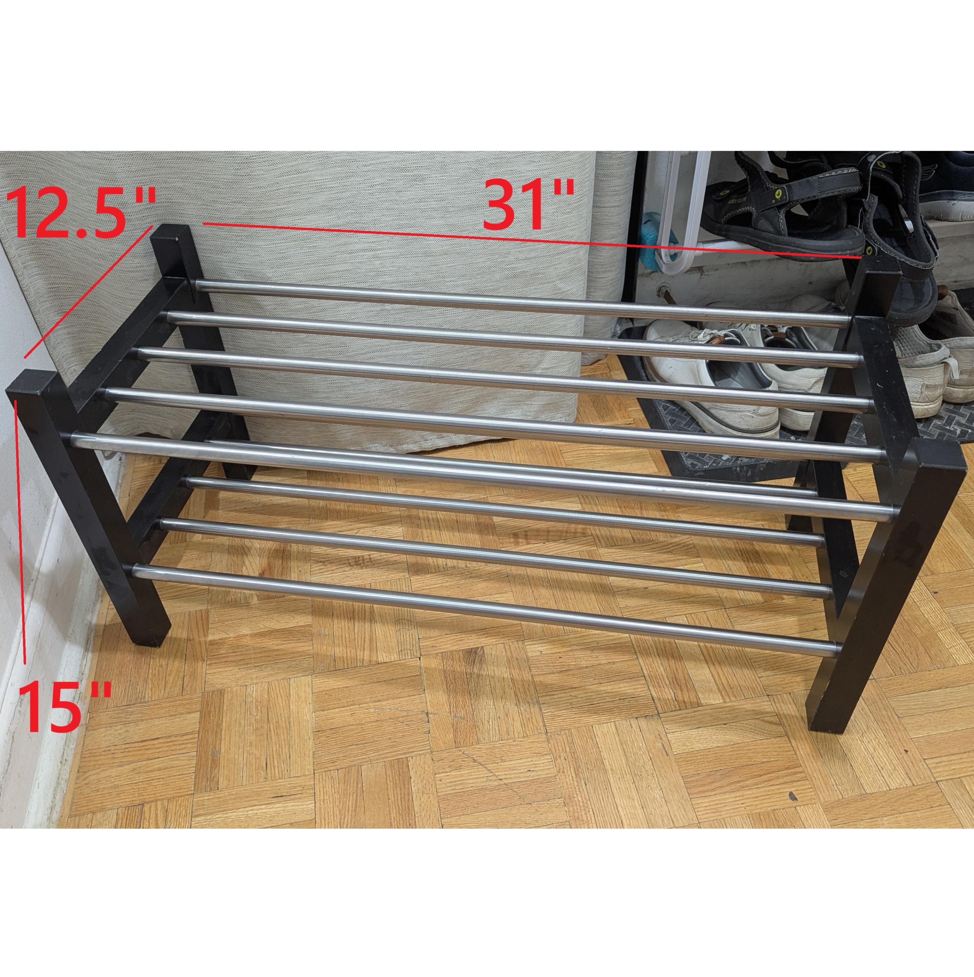 IKEA 2-Tier Floor Shoe Rack. Storage Organizer Stand Shelf Rack